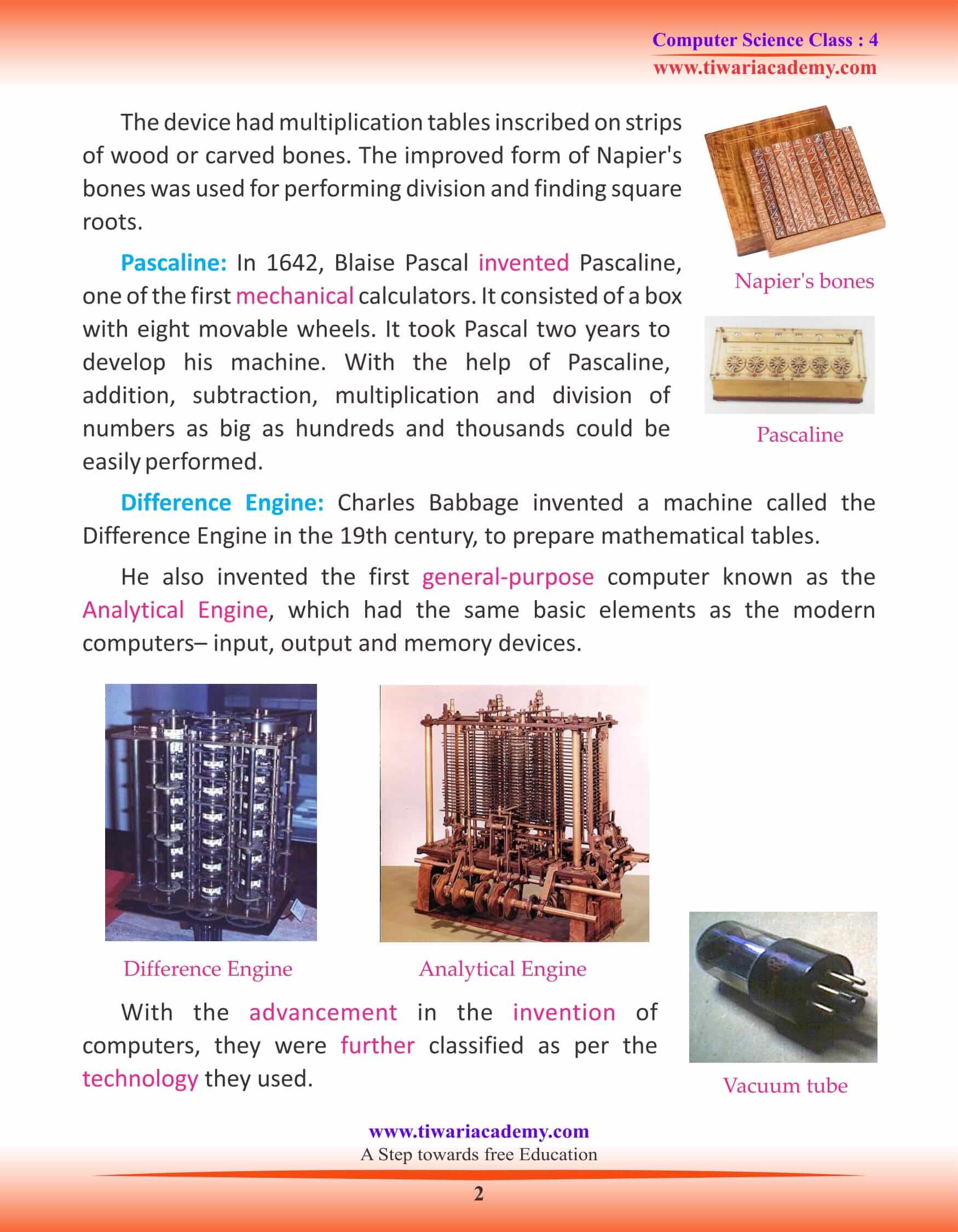 Class 4 Computer Science Chapter 1 Introduction to Computer