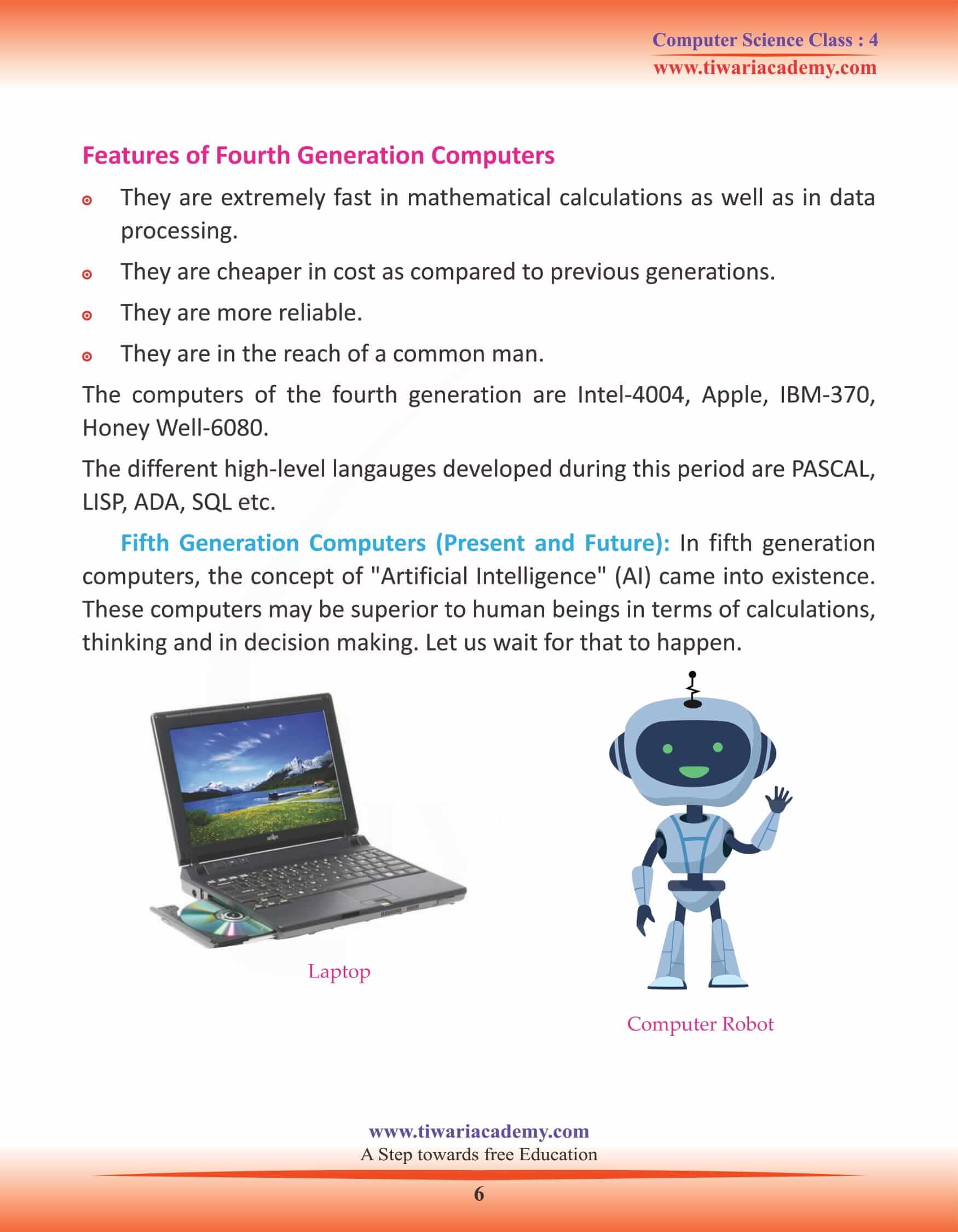 Class 4 Computer Science Chapter 1 Practice Material