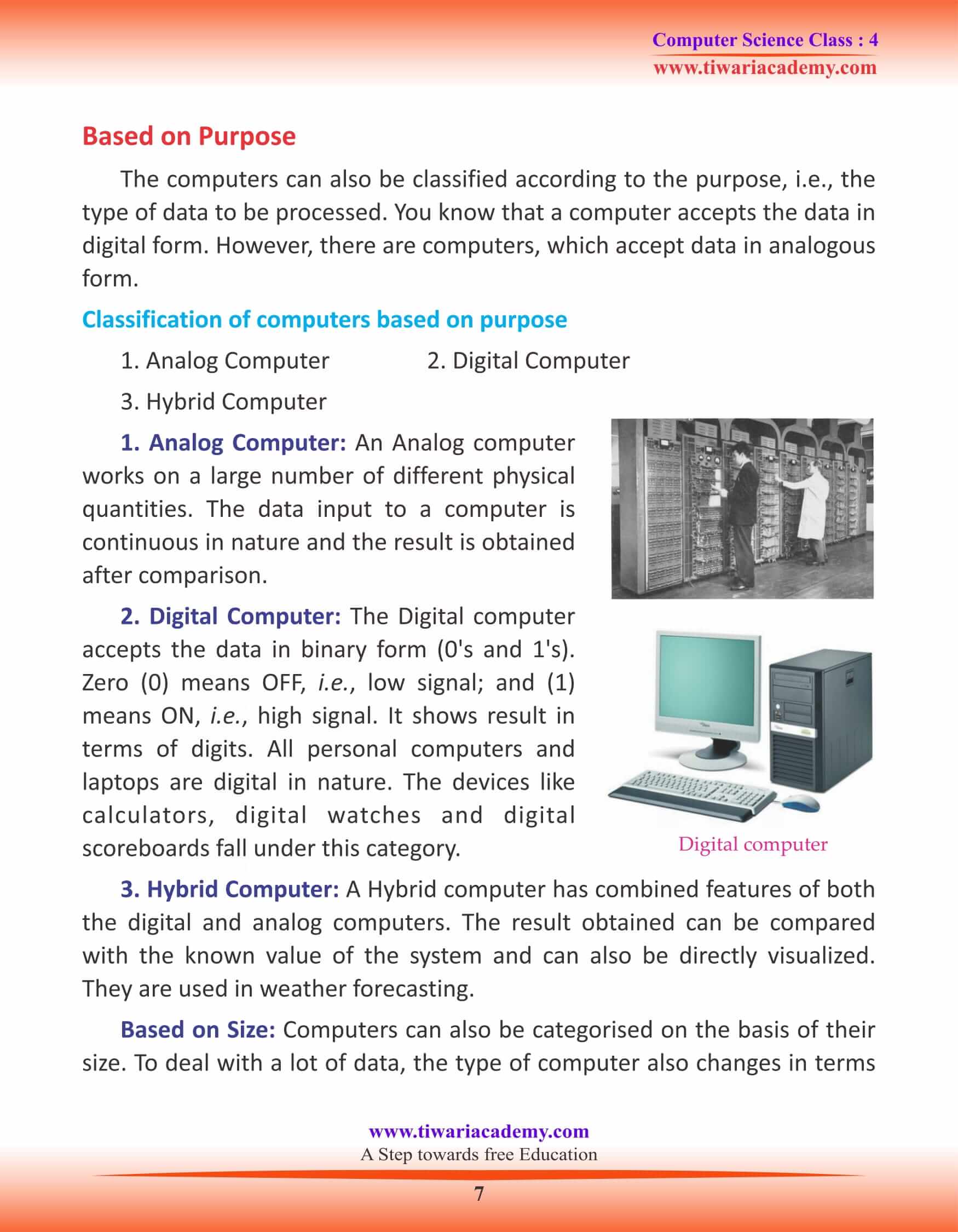 Class 4 Computer Science Chapter 1 Worksheets