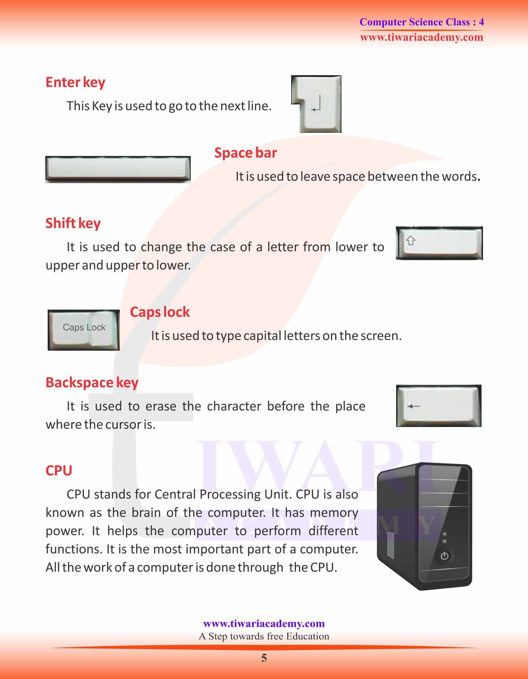 Class 4 Computer Science Chapter 2 Notes