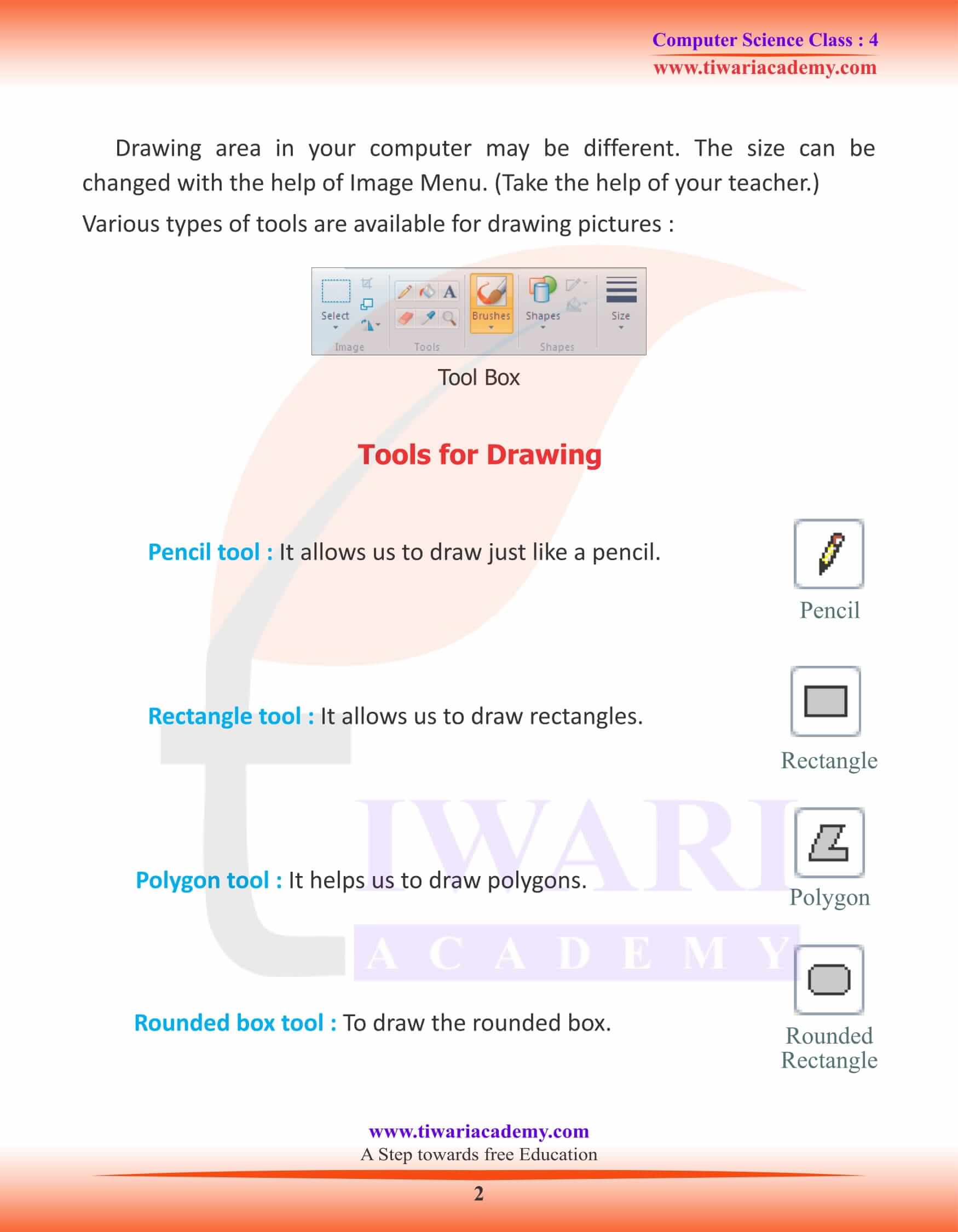 Class 4 Computer Science Chapter 5 Paint Program