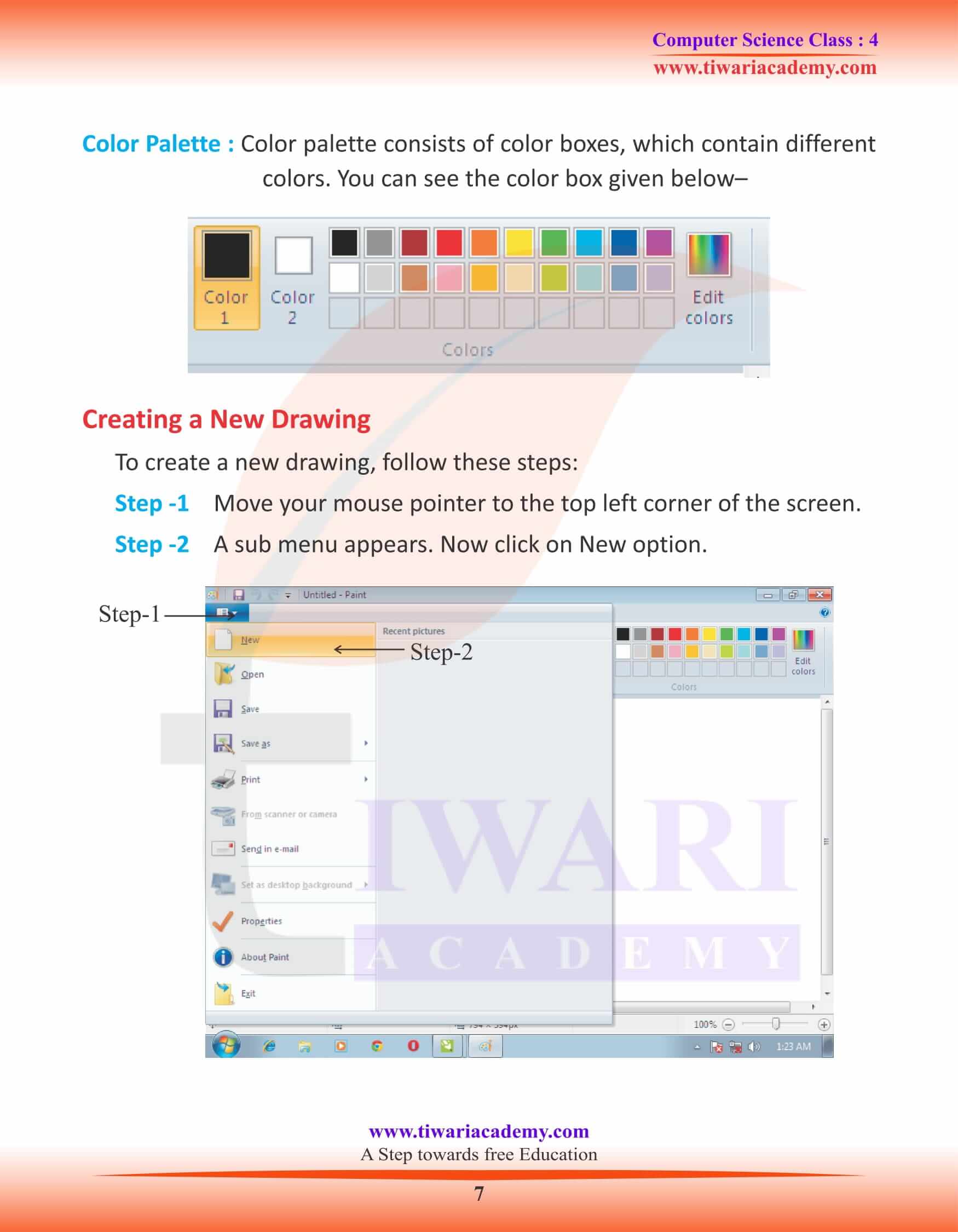 Class 4 Computer Science Chapter 5 Revision Material