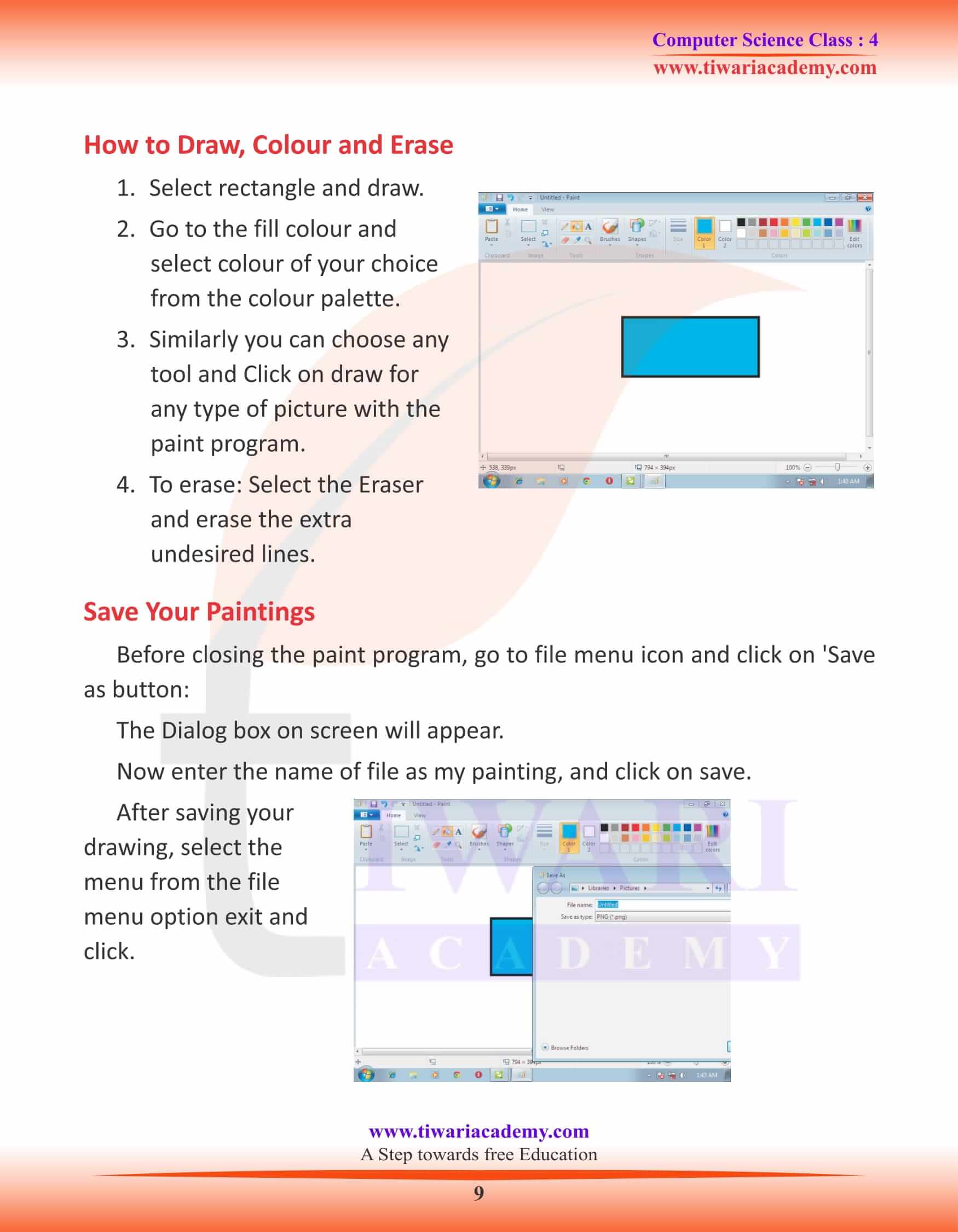 Class 4 Computer Science Chapter 5 Worksheets