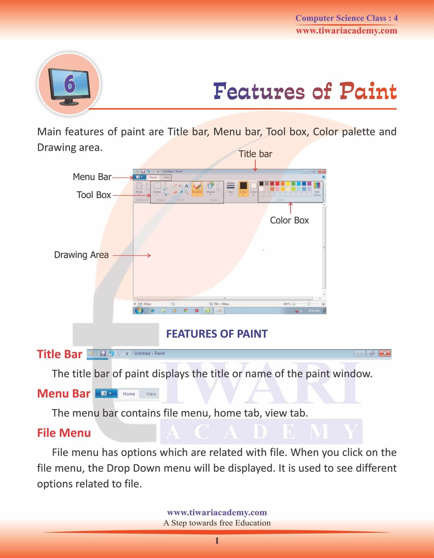 NCERT Solutions for Class 4 Computer Science Chapter 6