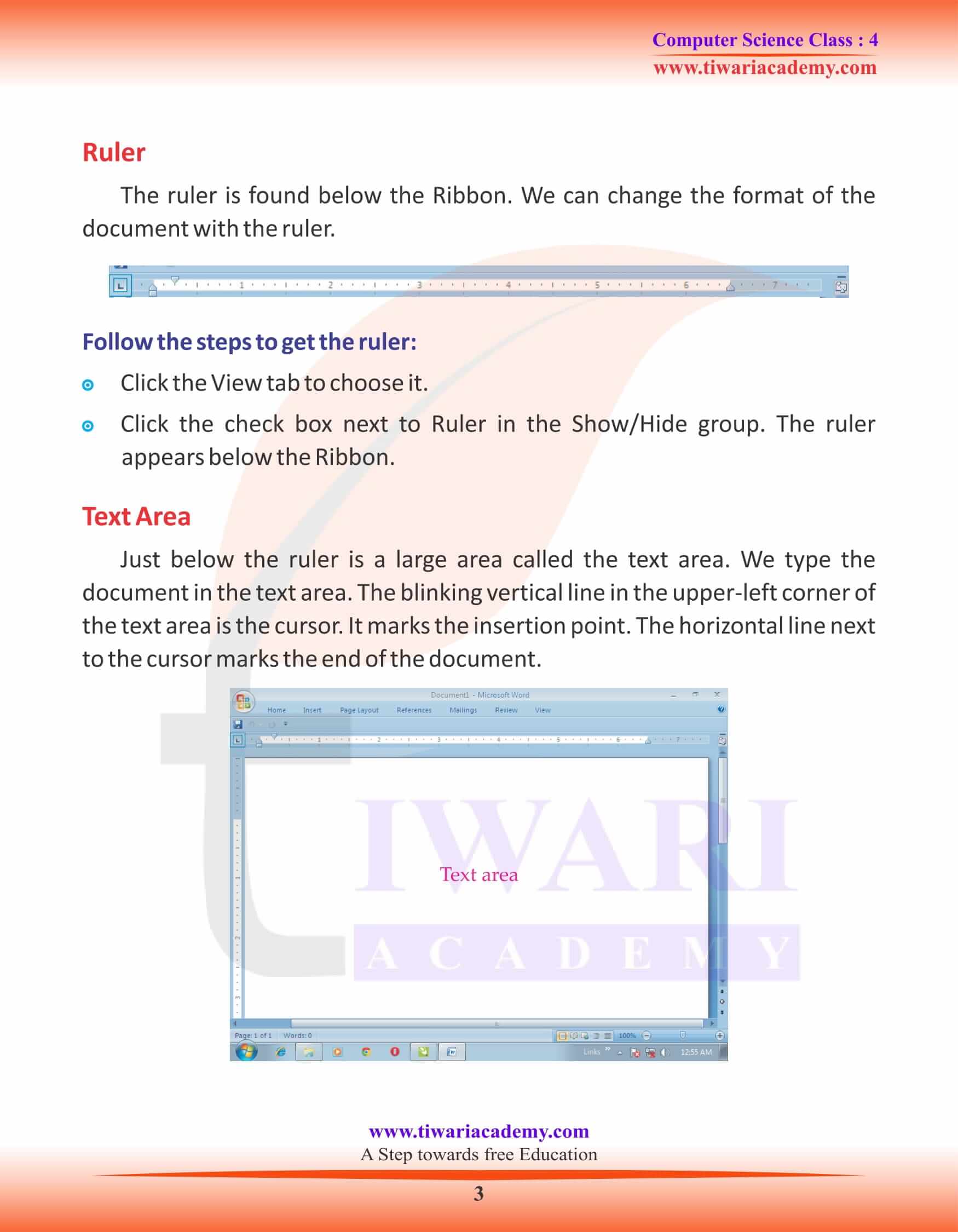 Class 4 Computer Science Chapter 7