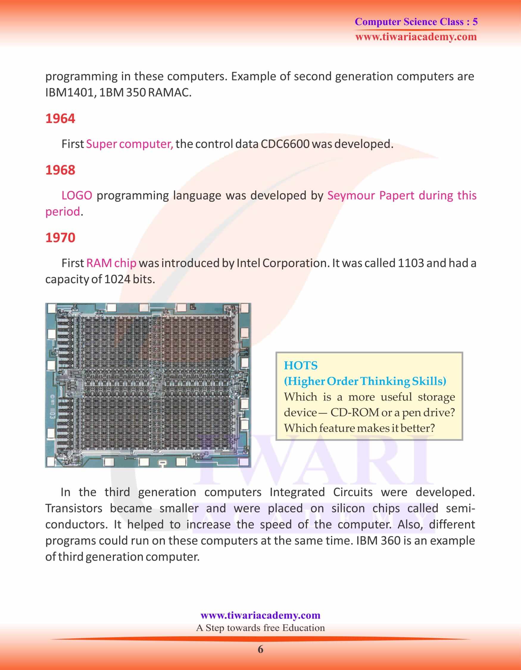 Class 5 Computer Science Chapter 1 Revision