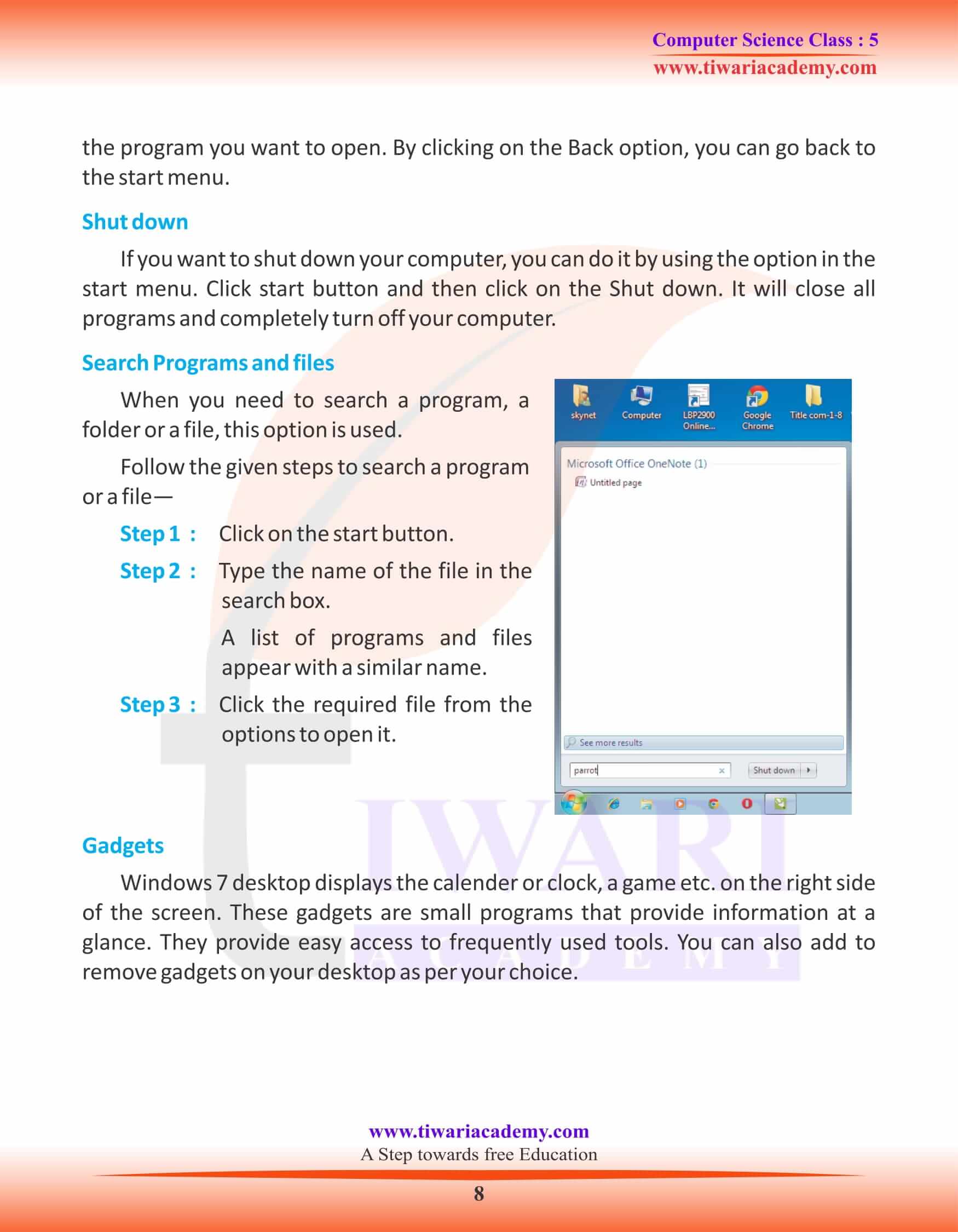 Class 5 Computer Science Chapter 2 Practice