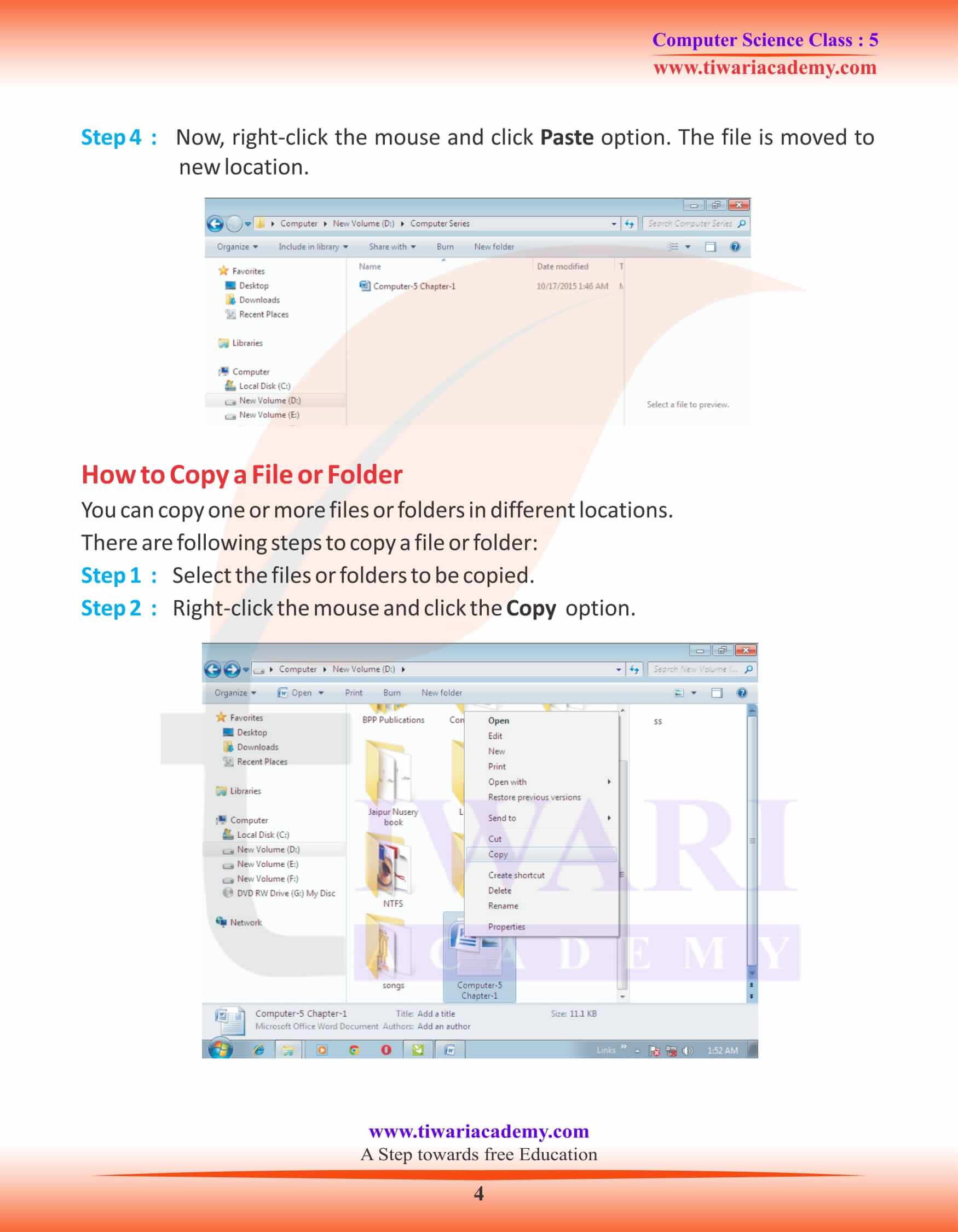 Class 5 Computer Science Chapter 3