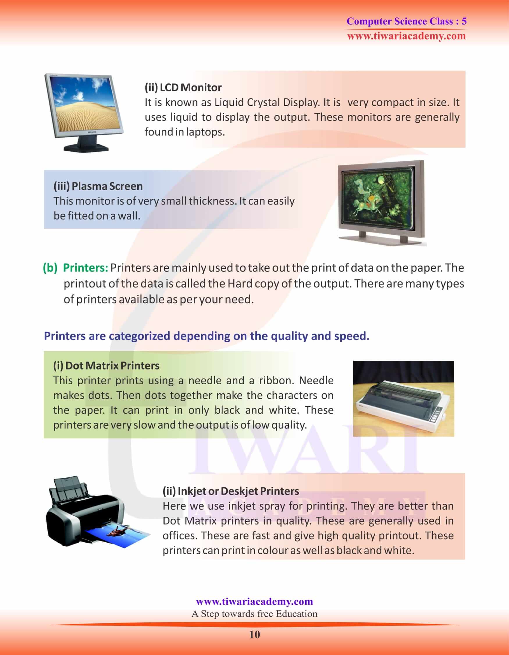 Class 5 Computer Science Chapter 3 Activities