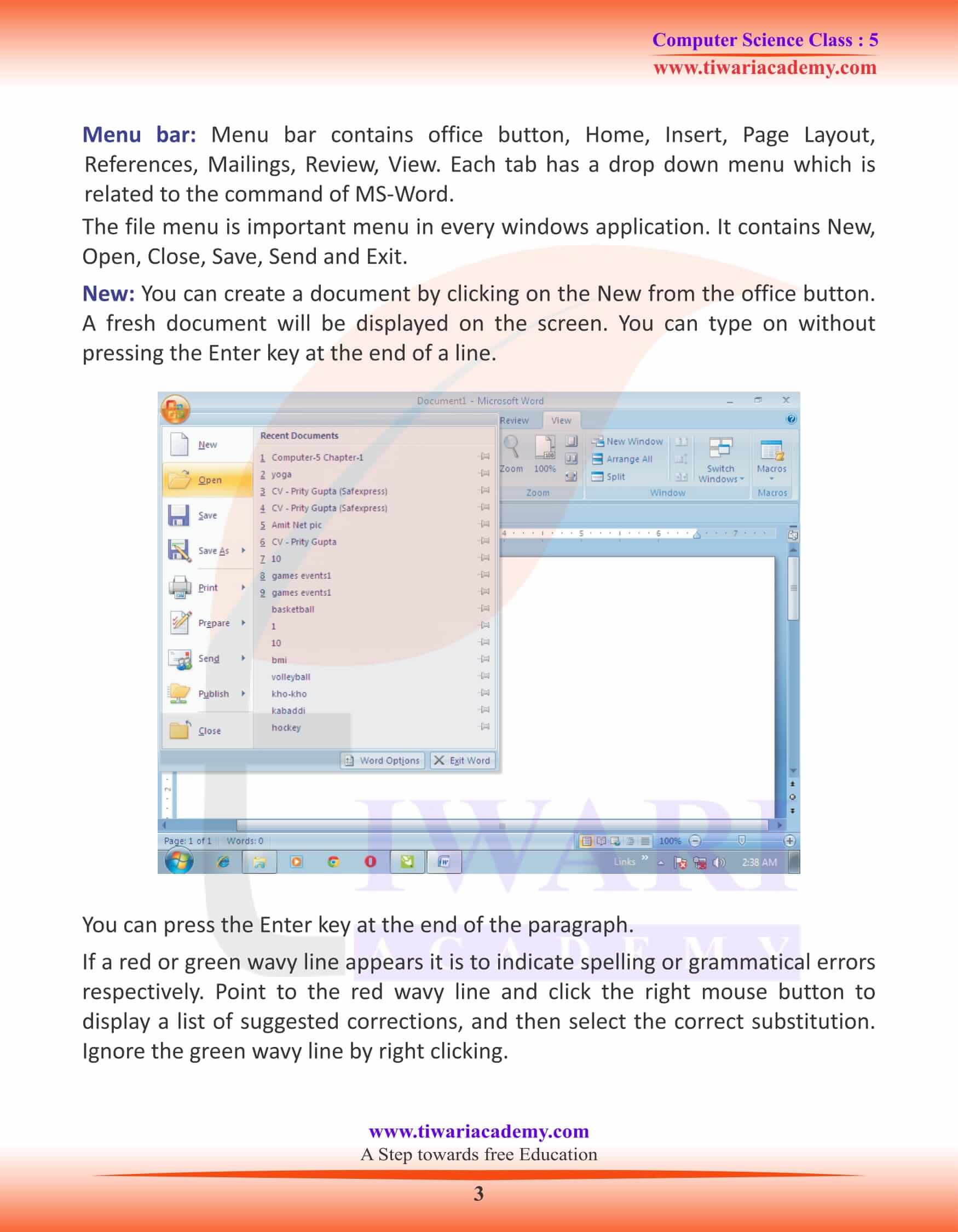 Class 5 Computer Science Chapter 4