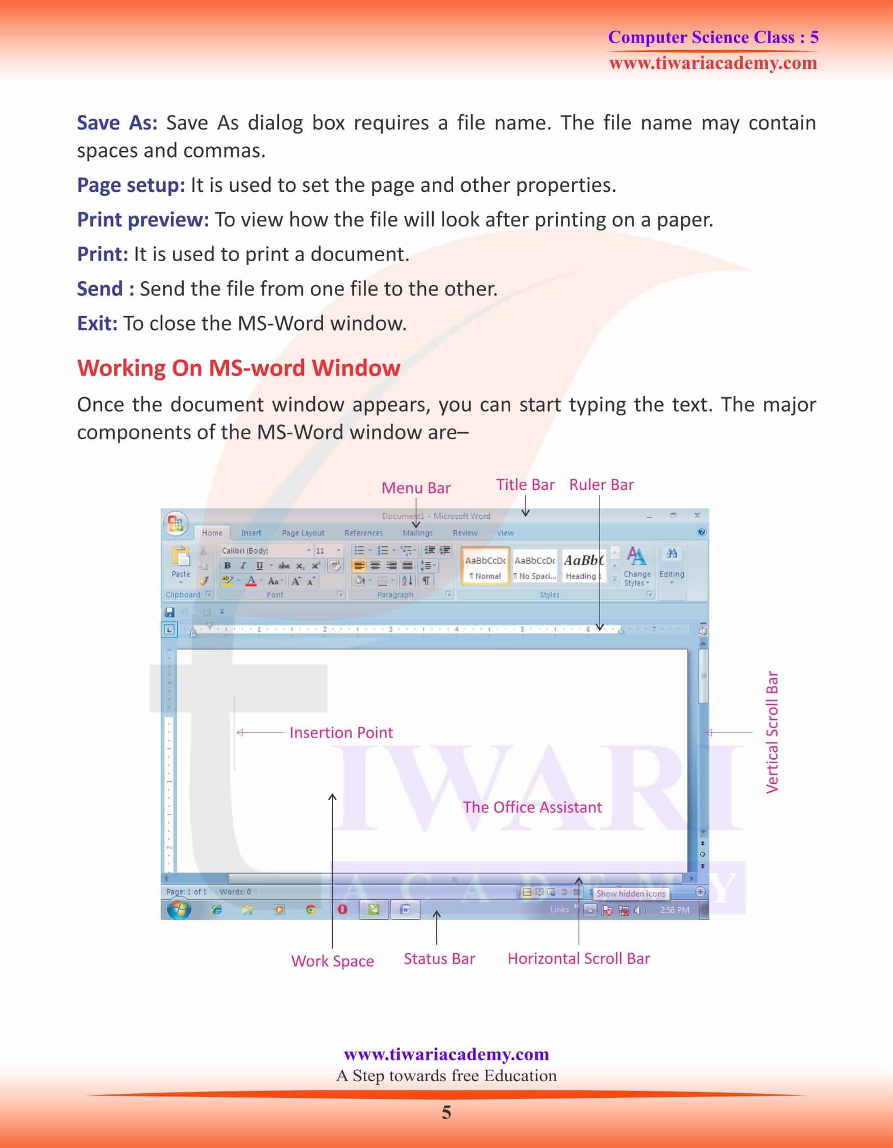 Class 5 Computer Science Chapter 4 Notes