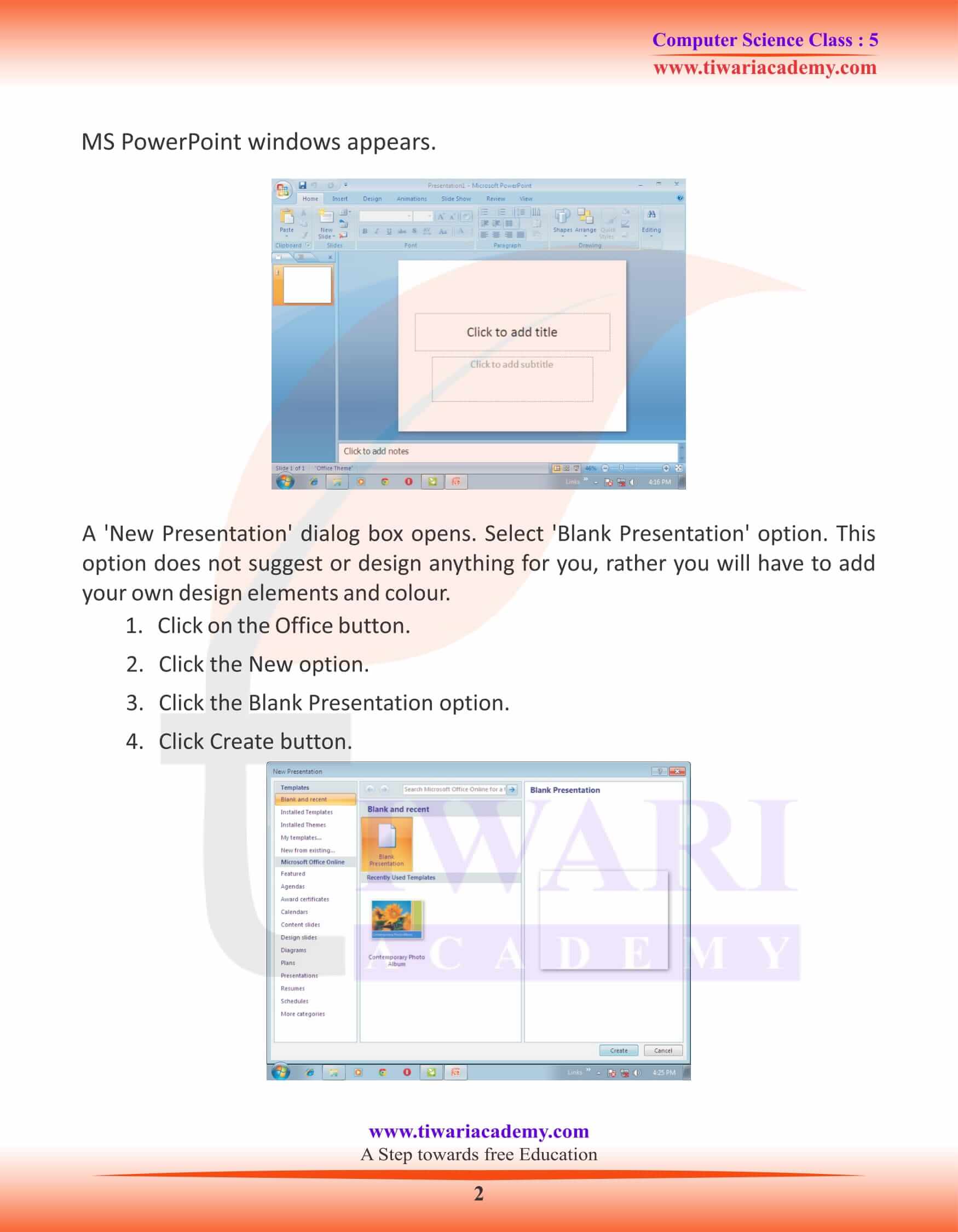 NCERT Solutions for Class 5 Computer Science Chapter 5