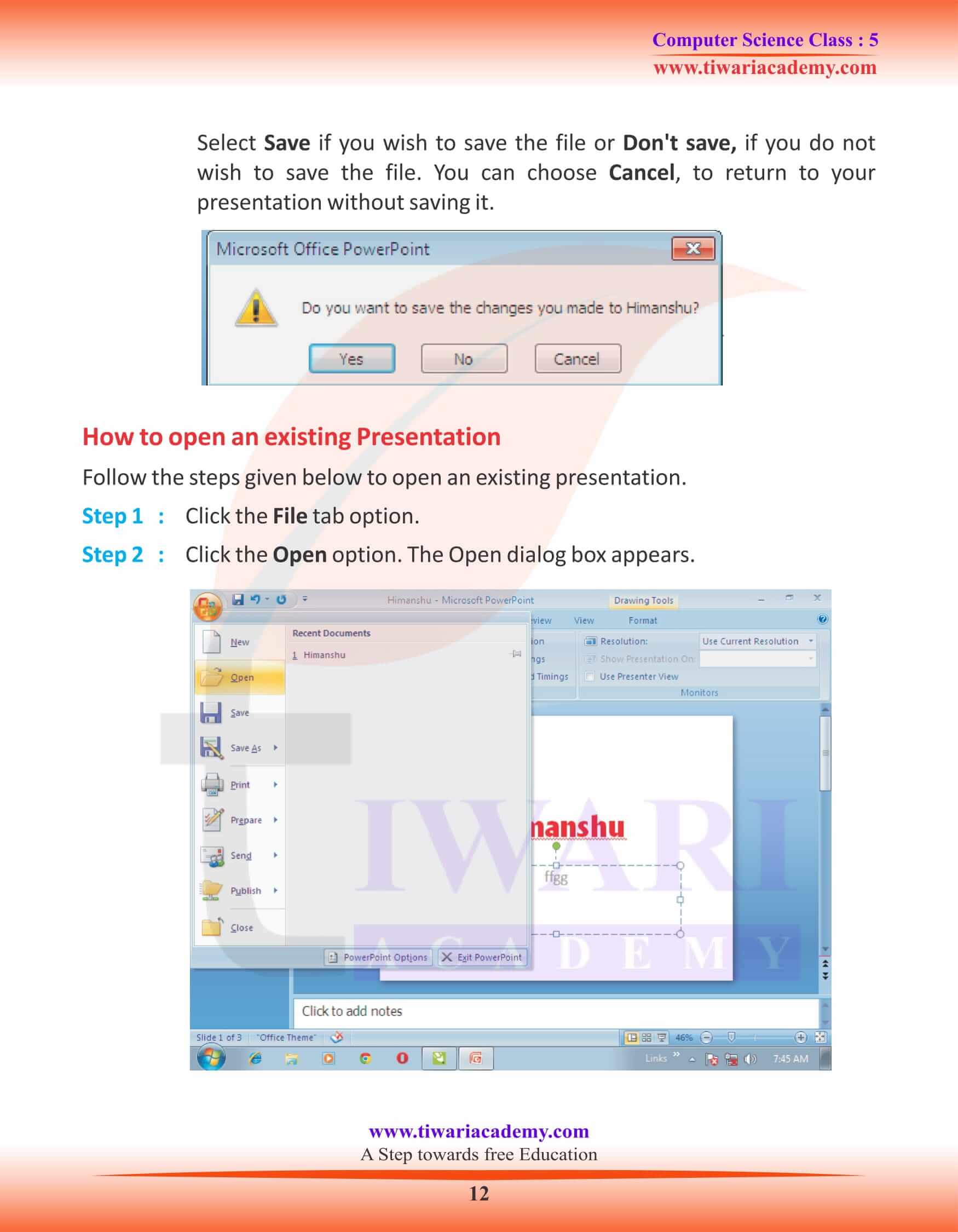 Class 5 Computer Chapter 5 study material