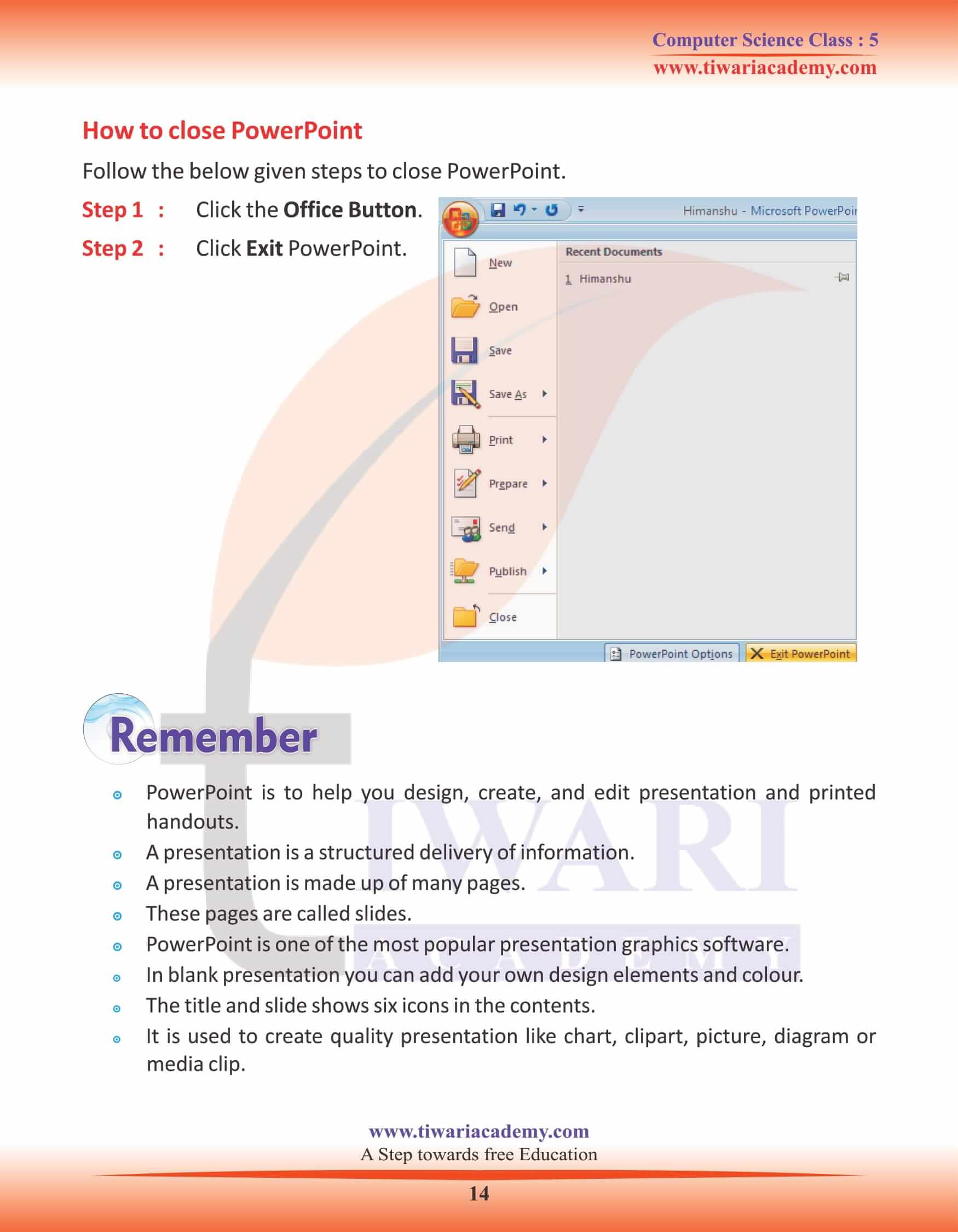 Class 5 Computer Chapter 5 Worksheet