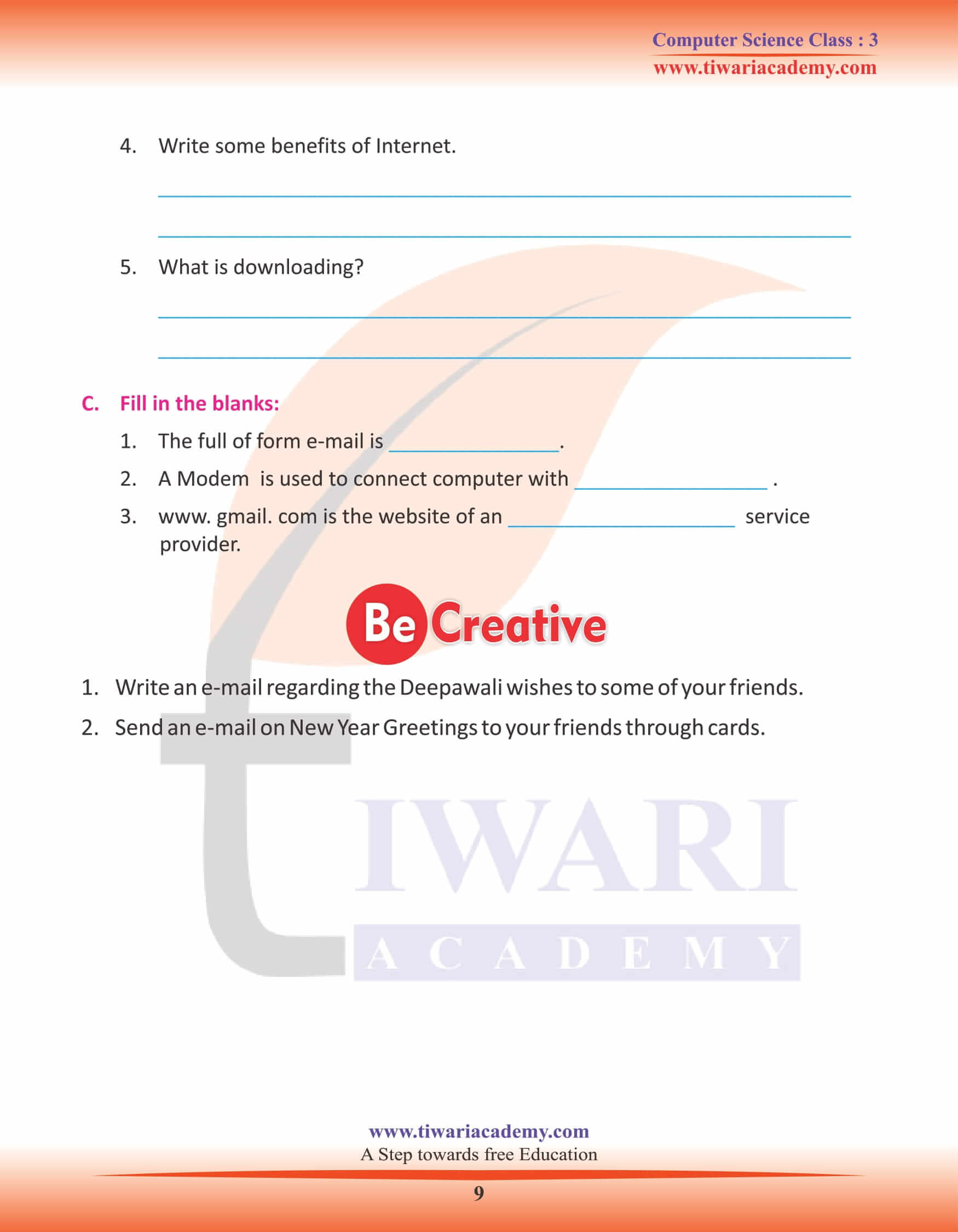 Class 5 Computer Science Chapter 8 Activity