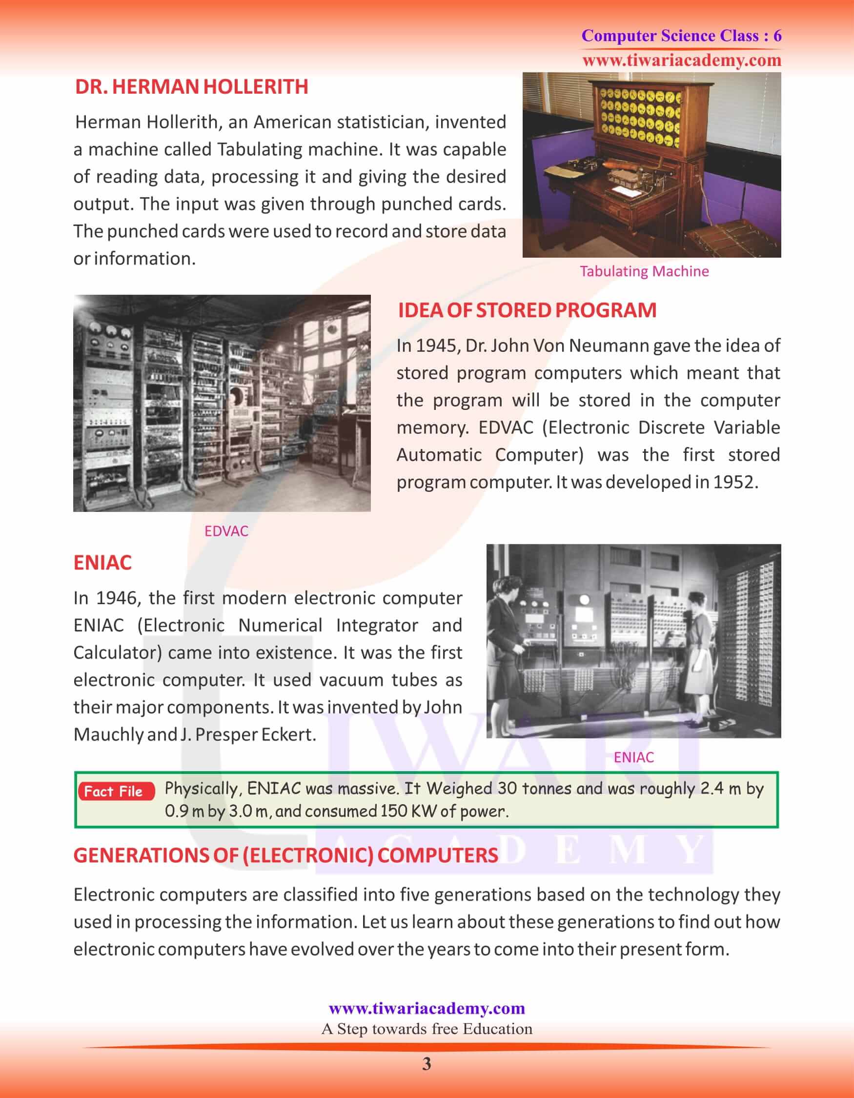 Class 6 Computer Science Chapter 1 Notes