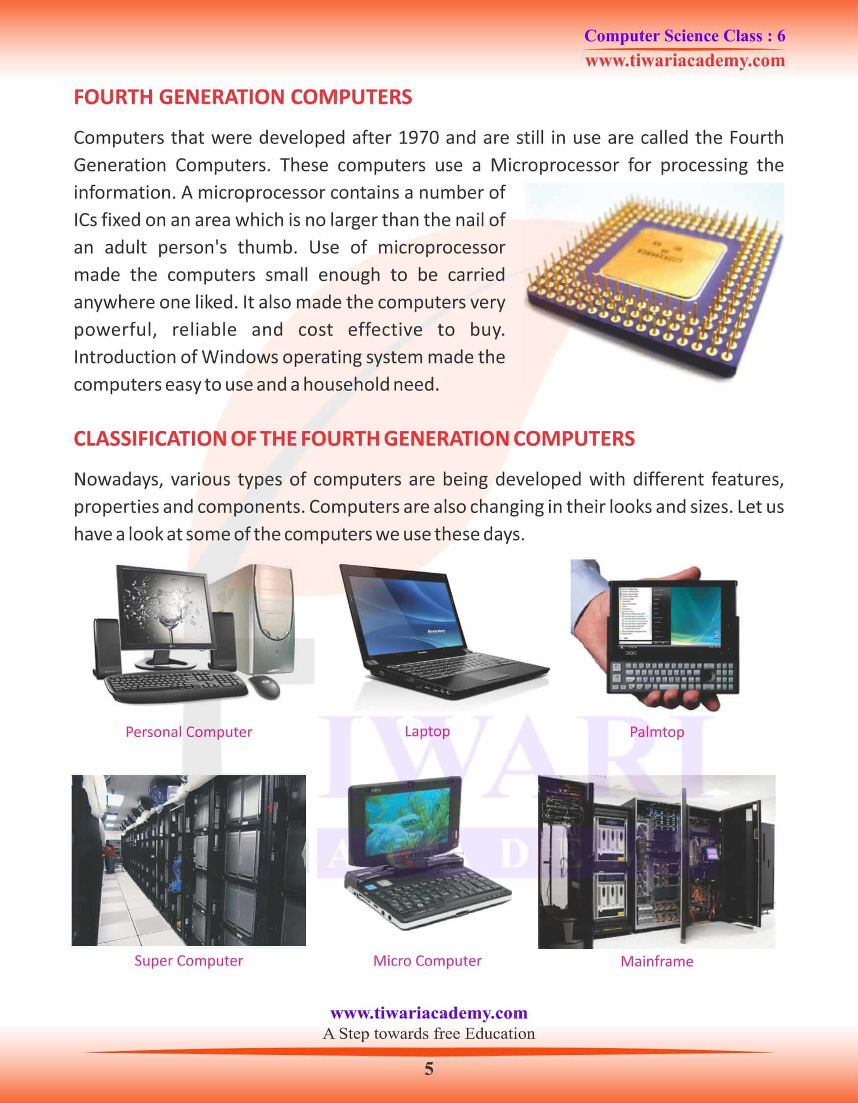 Class 6 Computer Science Chapter 1 Worksheet