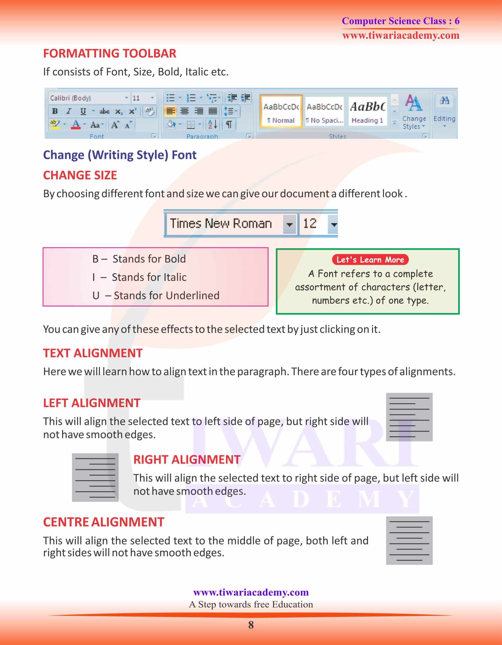 Class 6 Computer Science Chapter 3 Practice Notes