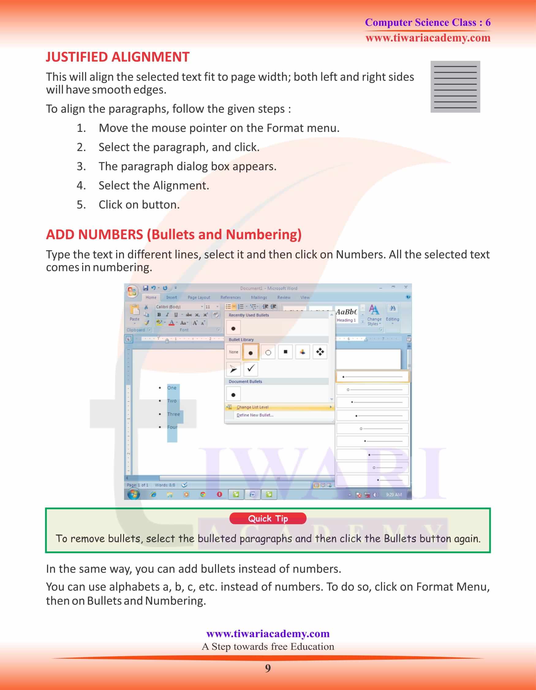 Class 6 Computer Science Chapter 3 Activity