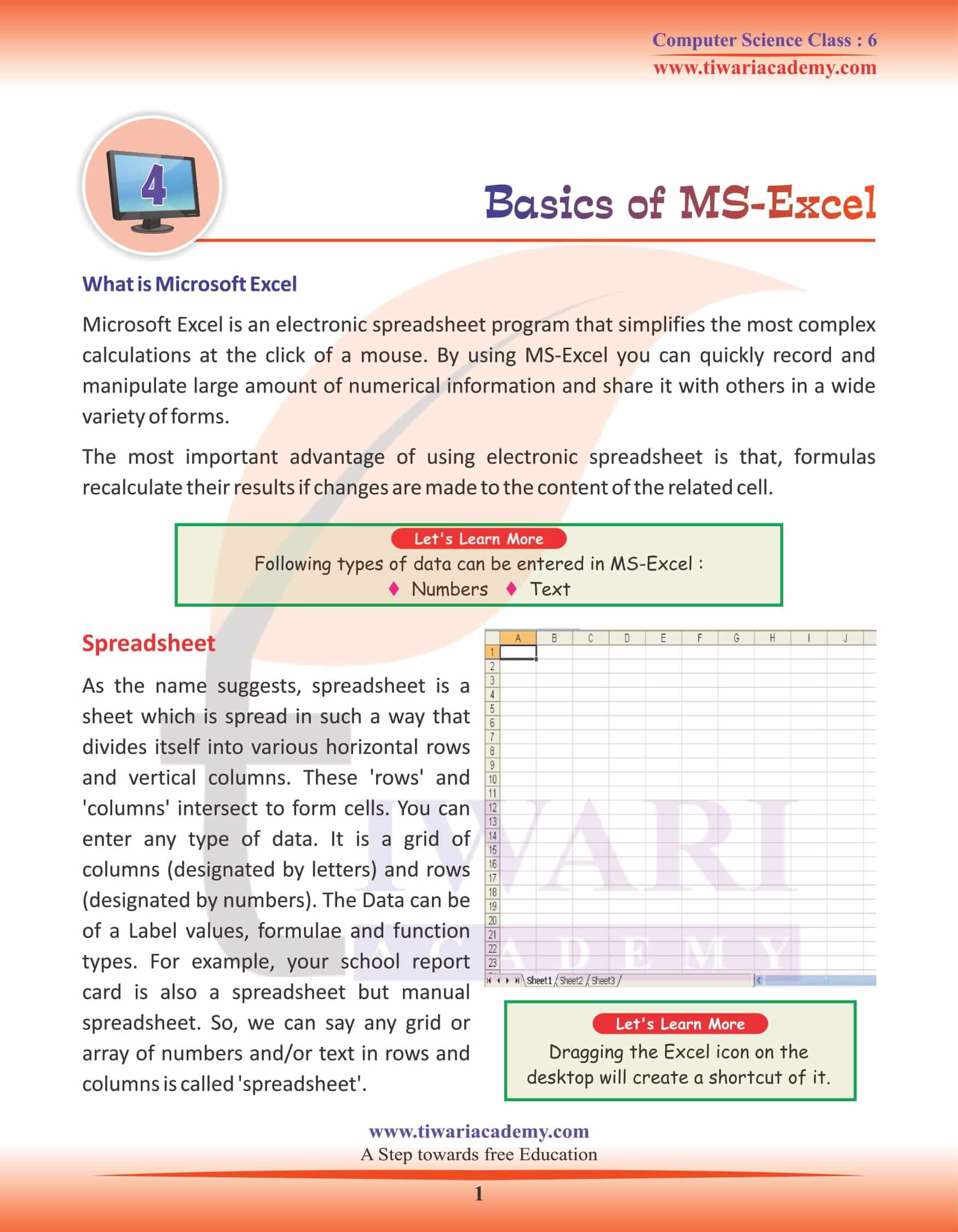 Class 6 Computer Science Chapter 4