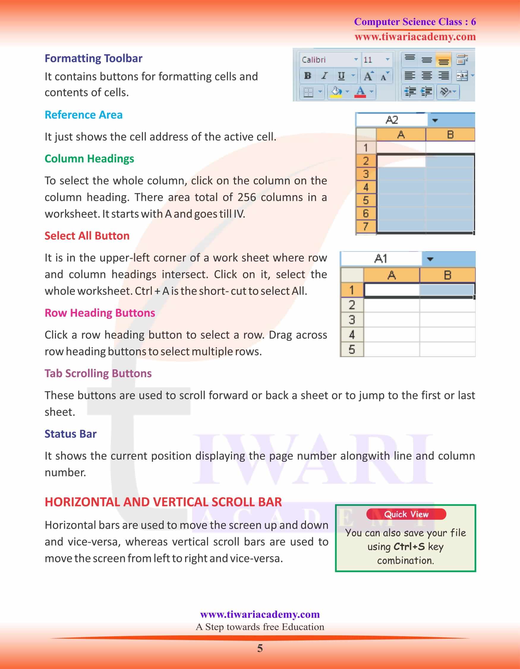 Class 6 Computer Science Chapter 4 Study Material