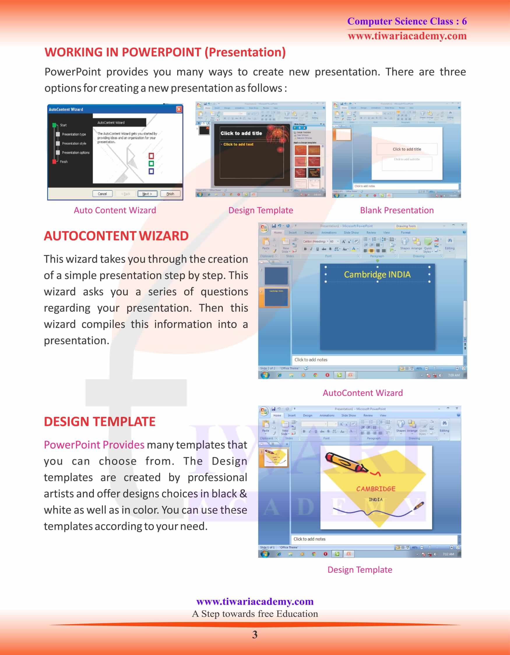 Class 6 Computer Science Chapter 5 Notes