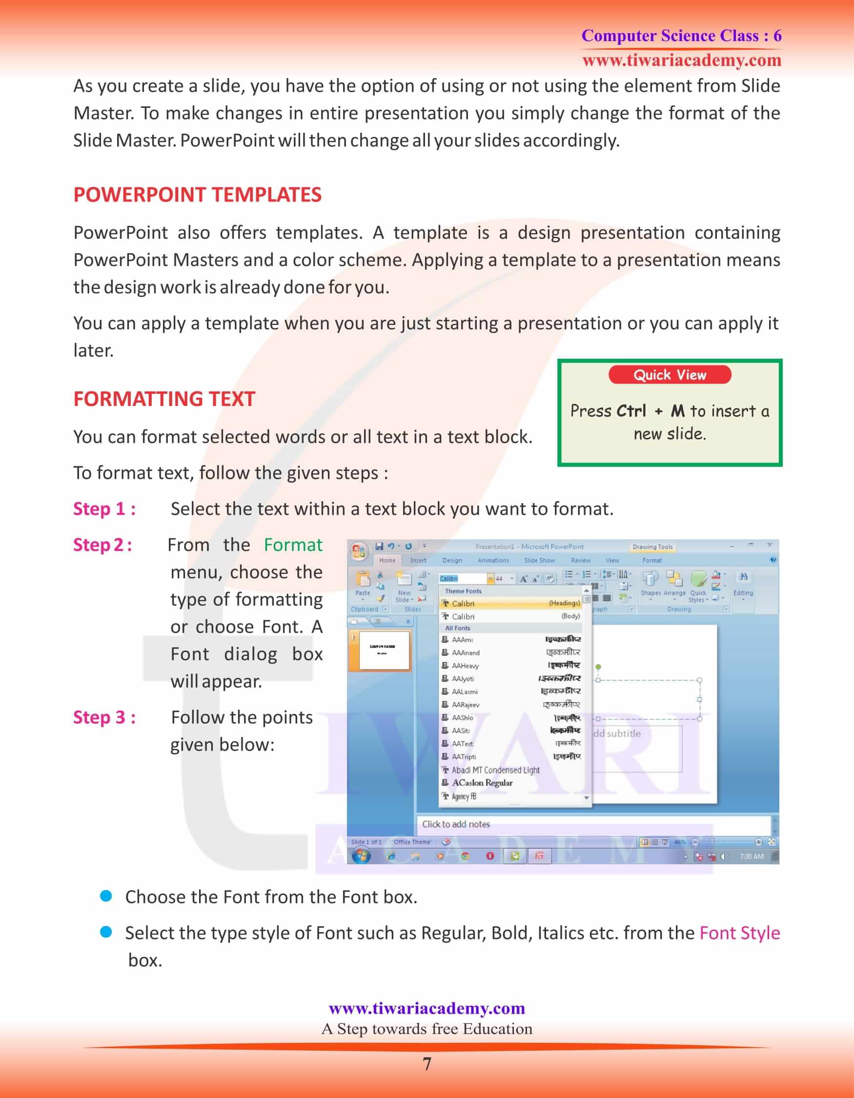 Class 6 Computer Science Chapter 5 Revision Assignments