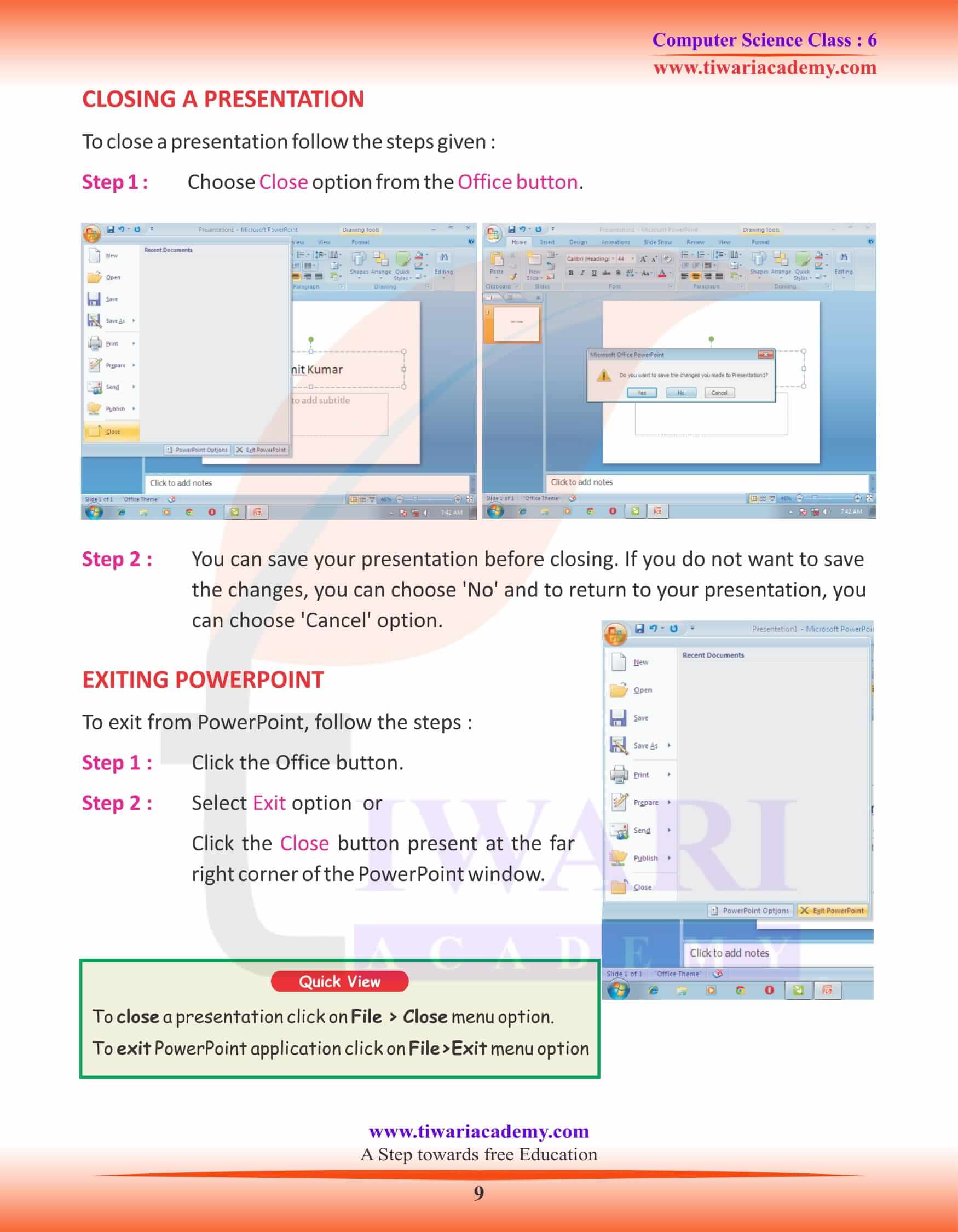 Class 6 Computer Science Chapter 5 Practice book