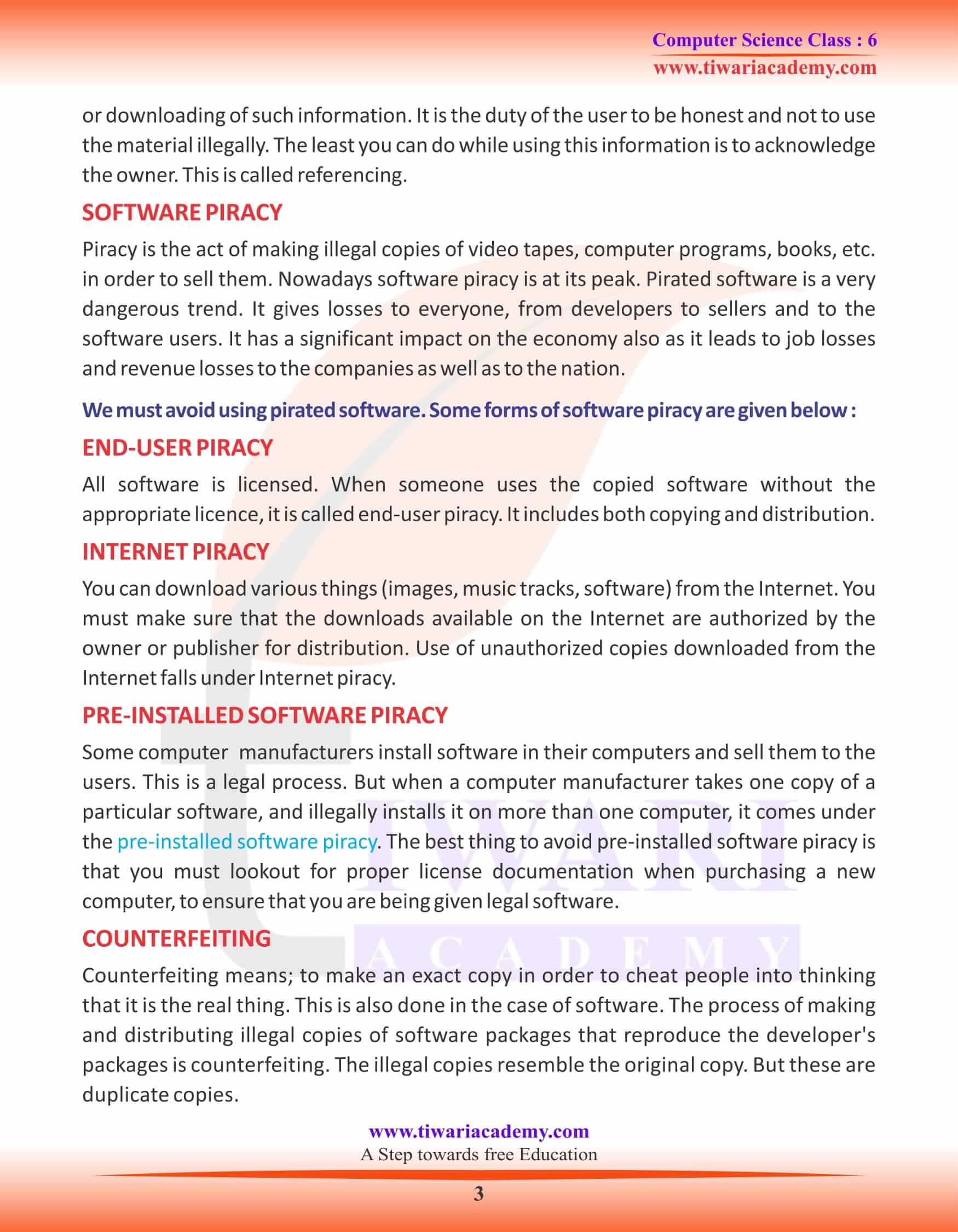 Class 6 Computer Science Chapter 8