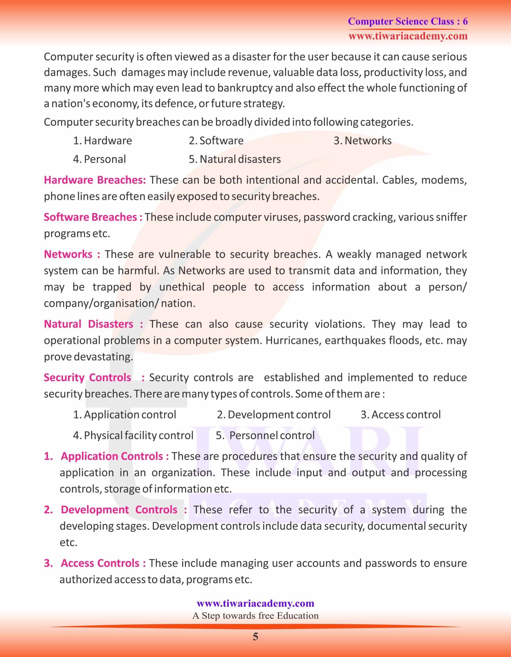 Class 6 Computer Science Chapter 8 Study Material