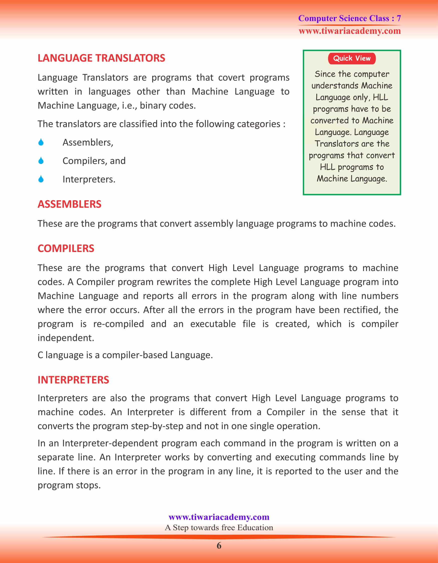 Class 7 Computer Science Chapter 1 Notes