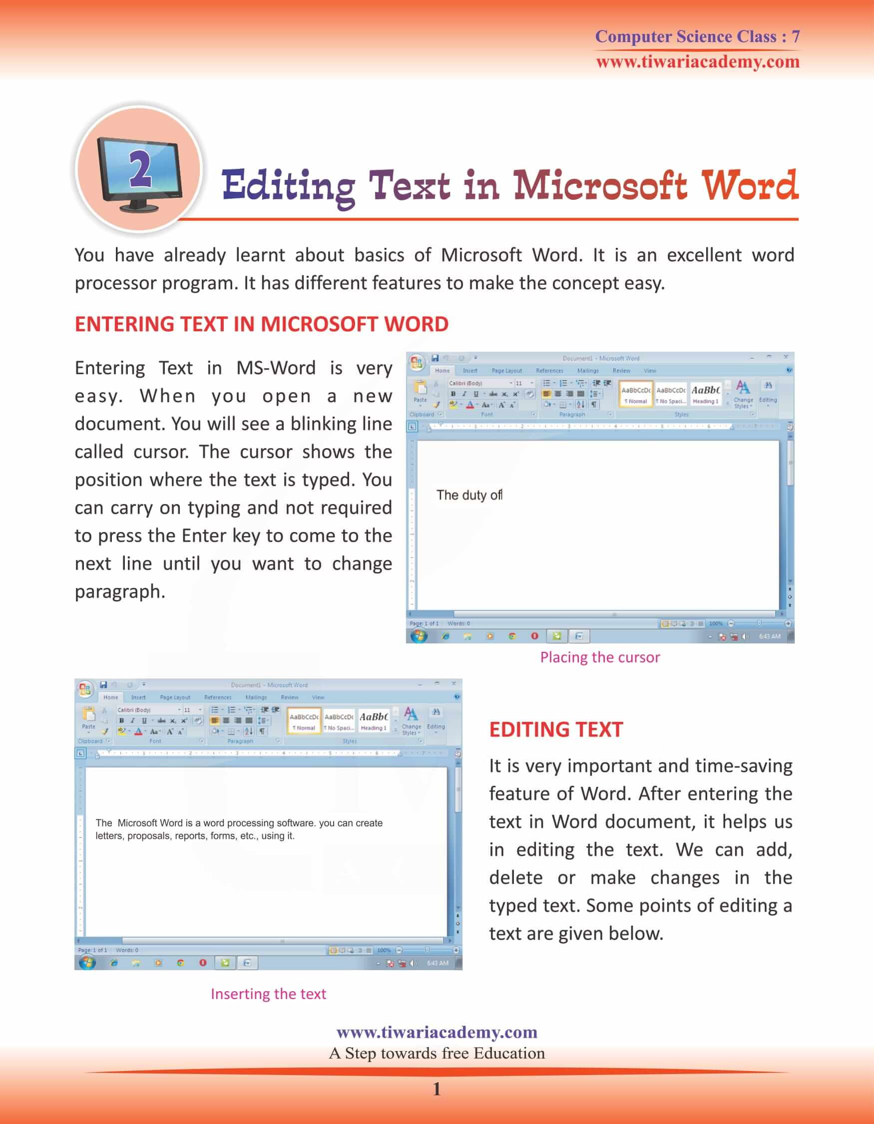 NCERT Solutions for Class 7 Computer Science Chapter 2