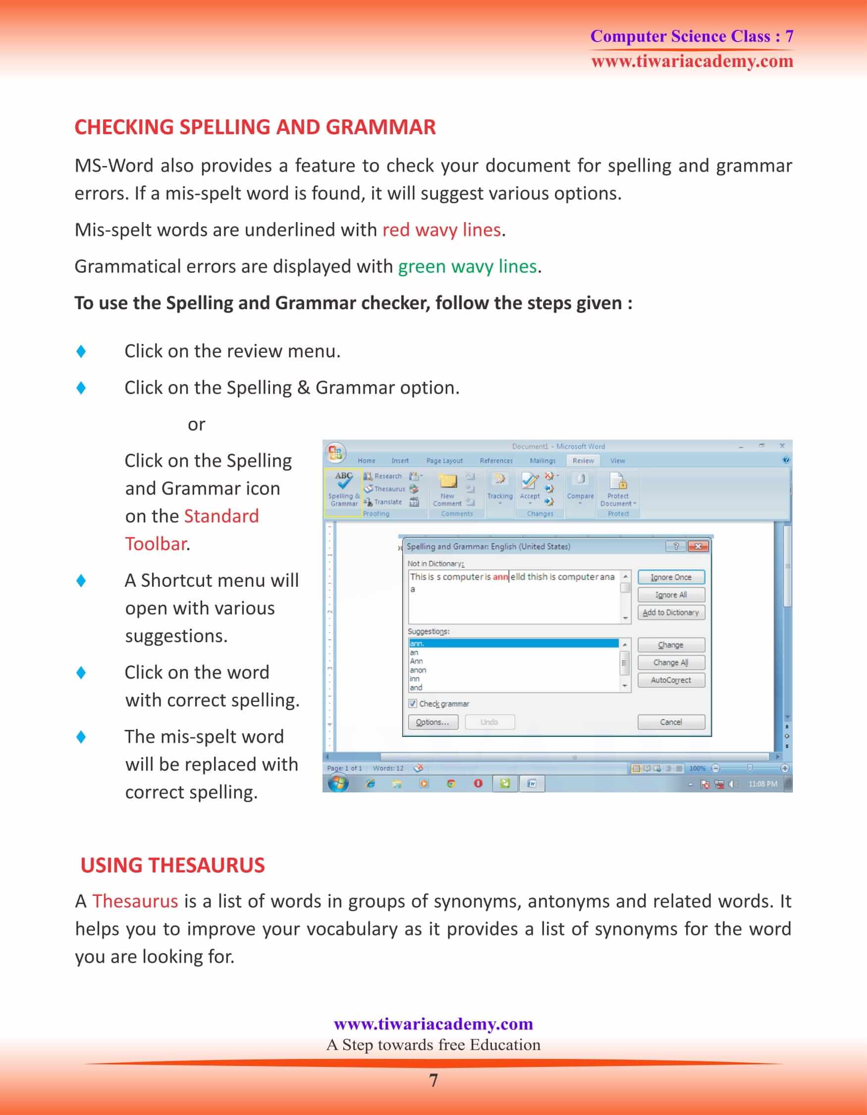 Class 7 Computer Science Chapter 2 Revision