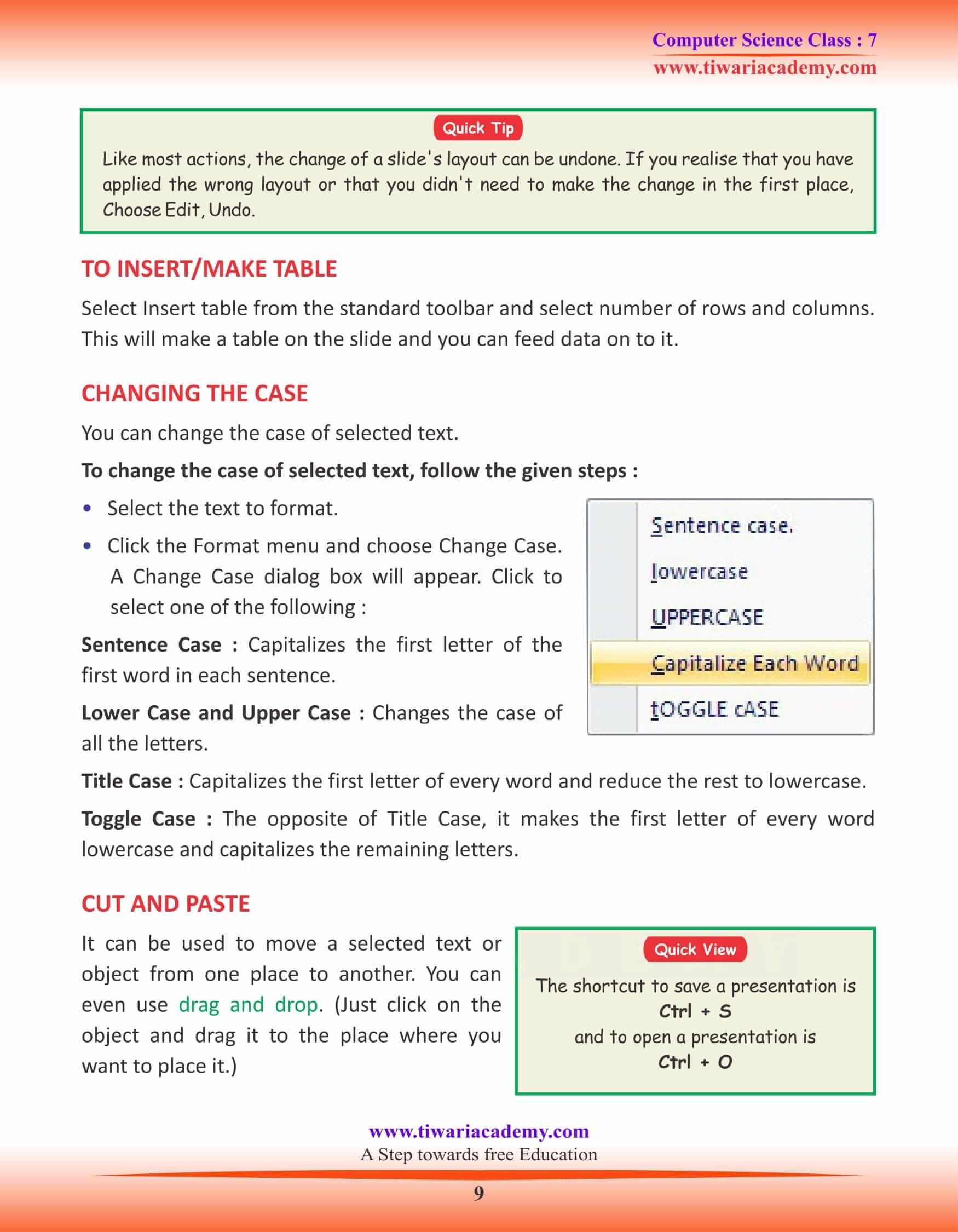 Class 7 Computer Science Chapter 3 Exercises