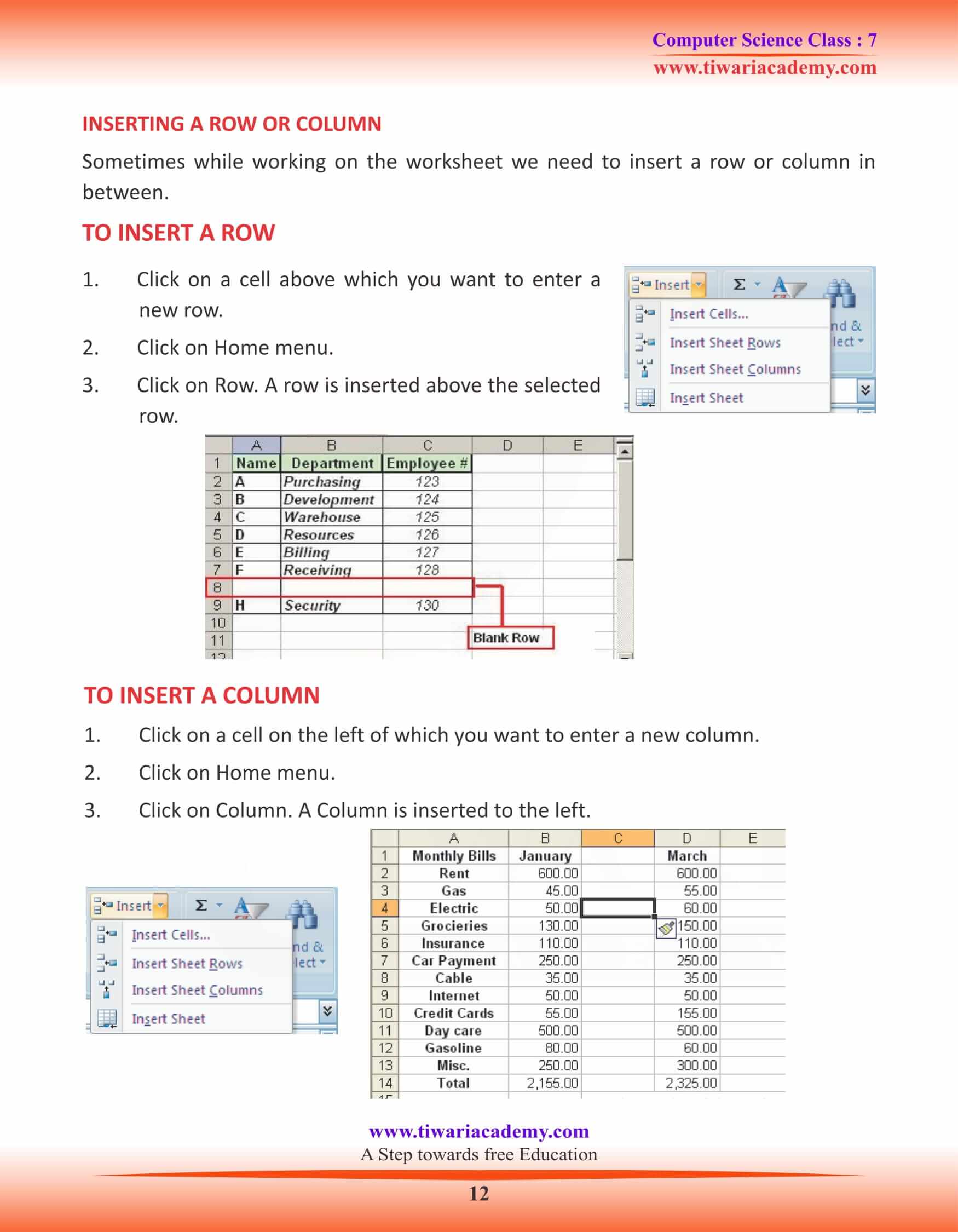 Class 7 Computer Science Chapter 4 Practice Revision