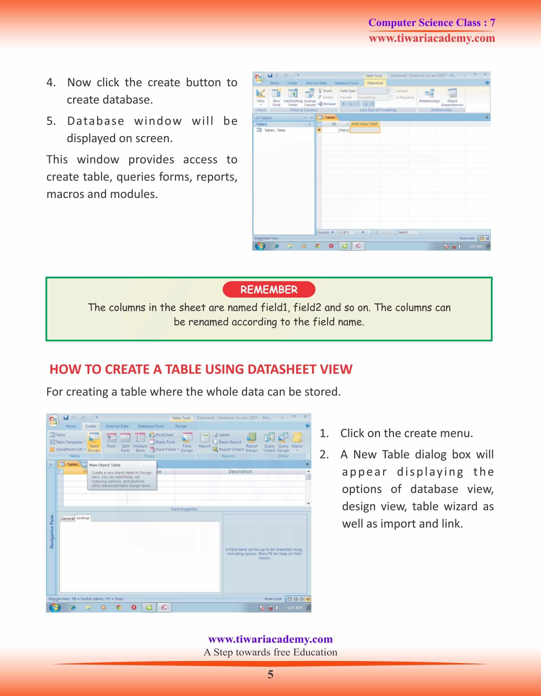 Class 7 Computer Science Chapter 5 Study Material