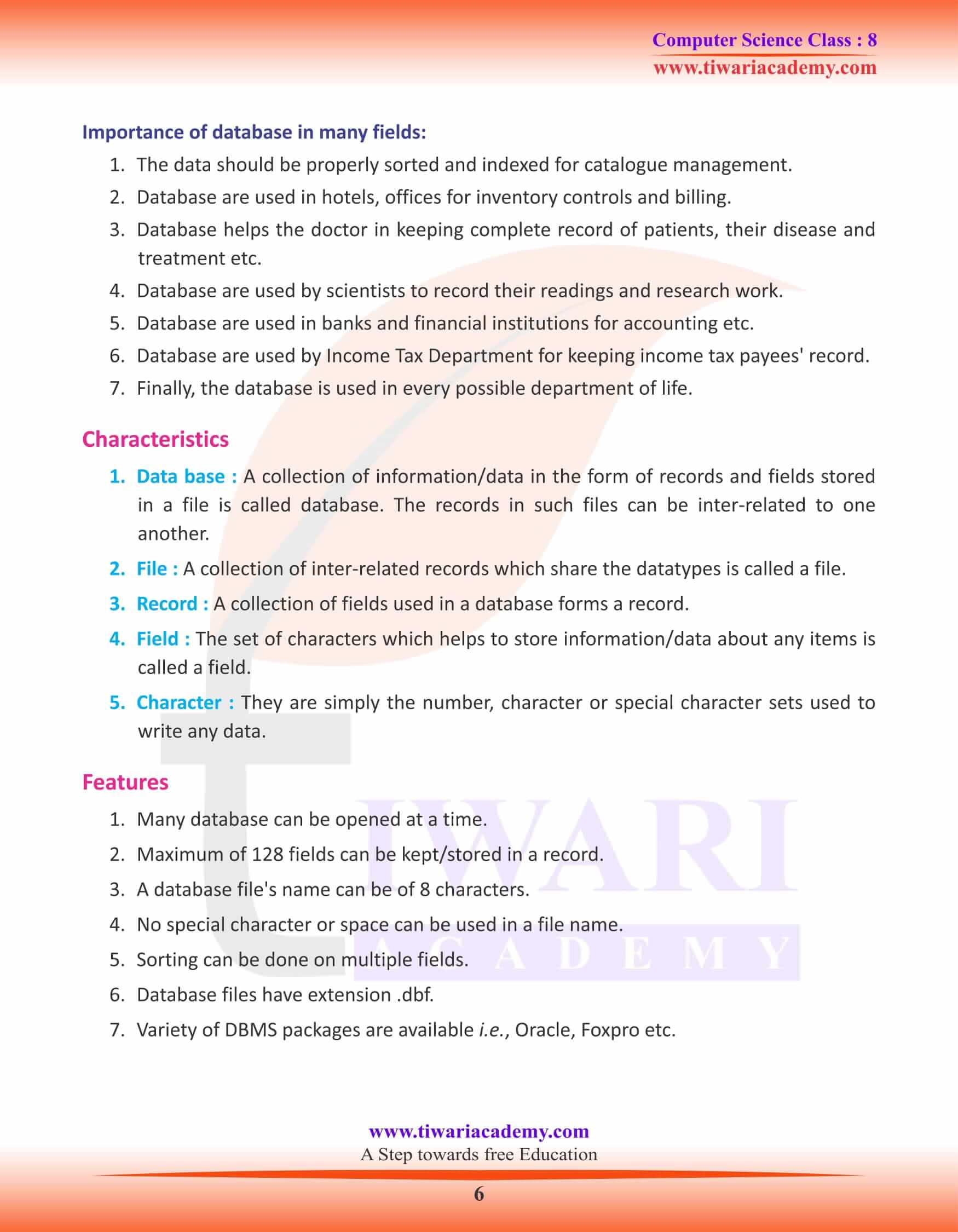 Class 8 Computer Science Chapter 2 Notes