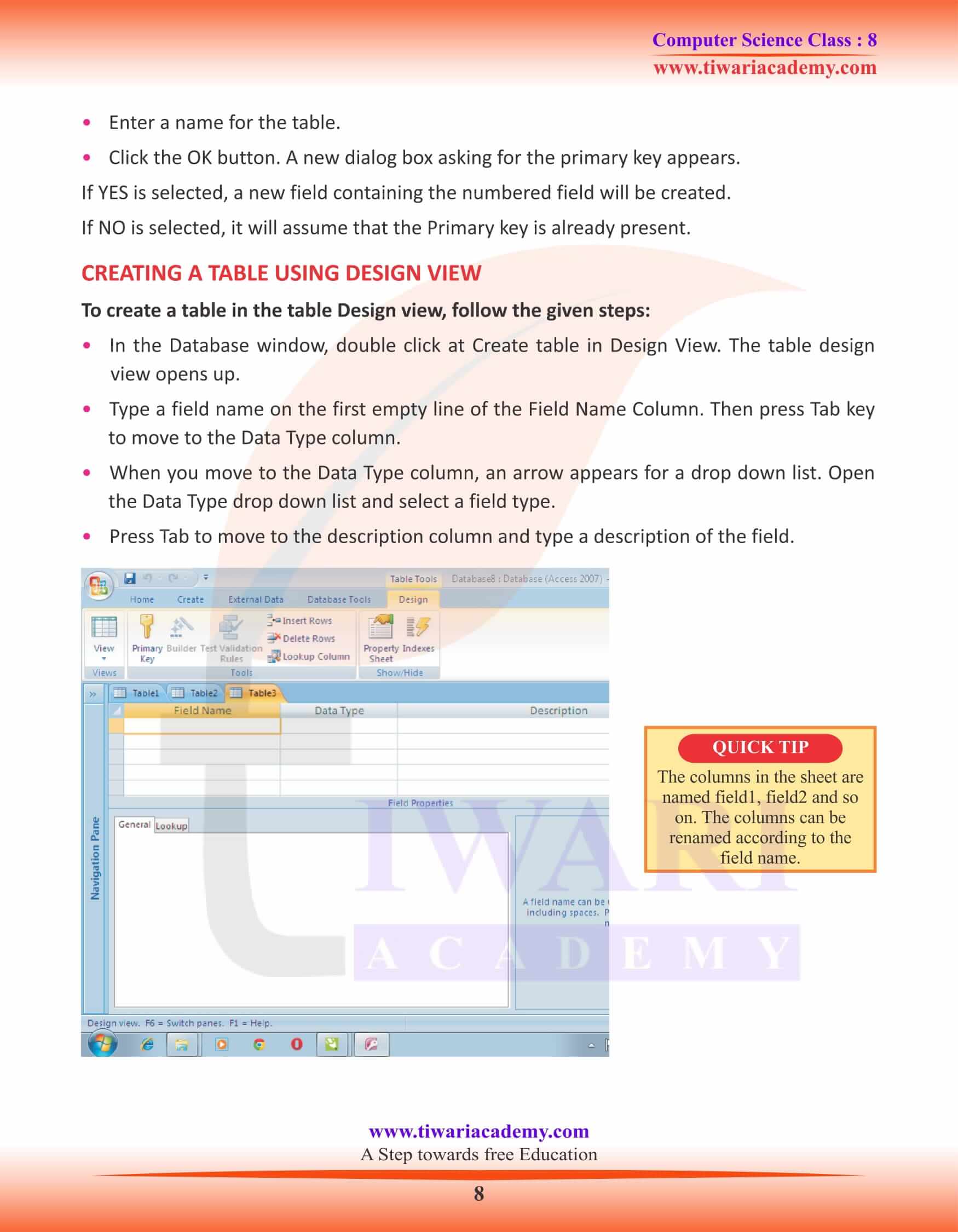 Class 8 Computer Science Chapter 3 Practice Notes