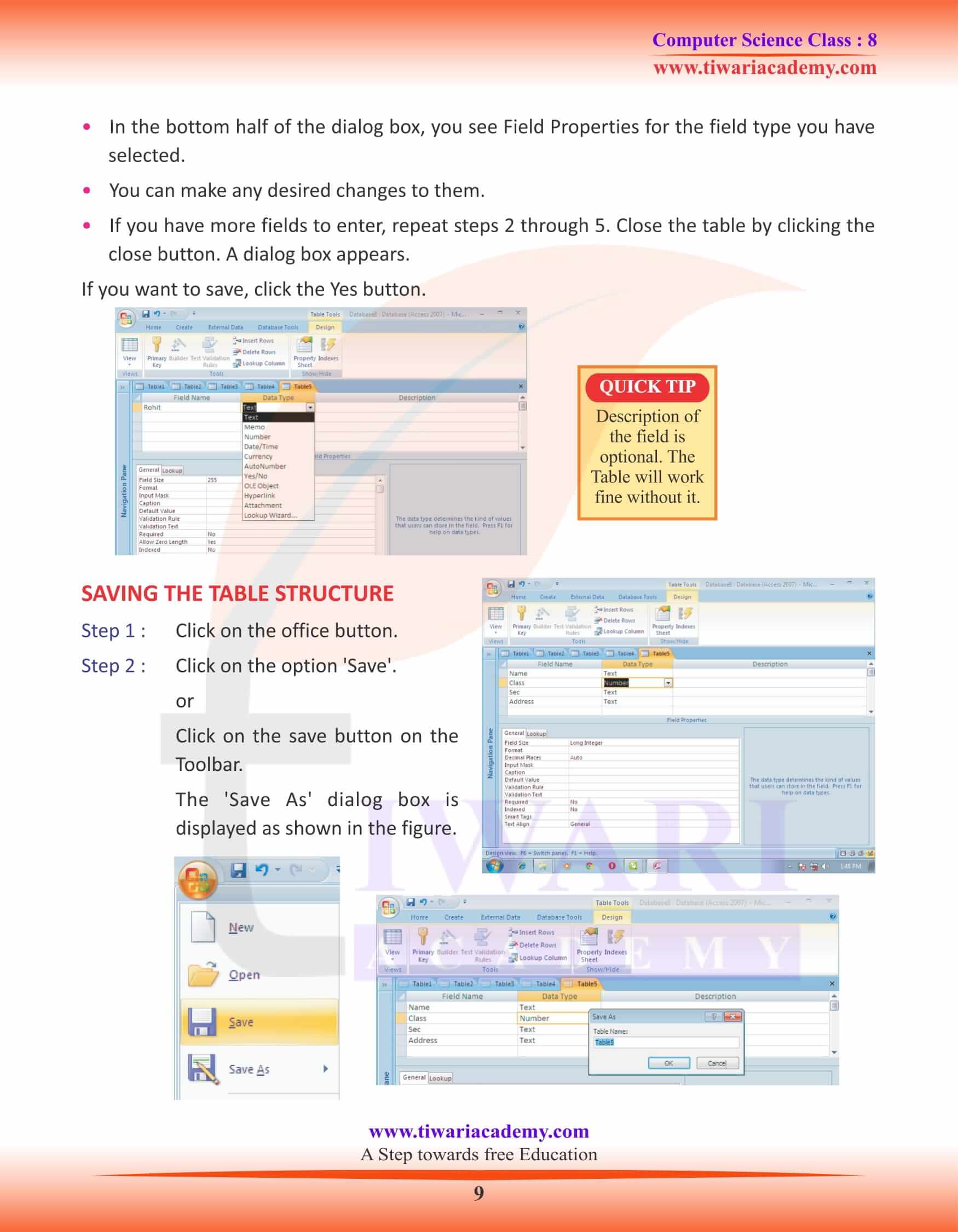 Class 8 Computer Science Chapter 3 Revision Book