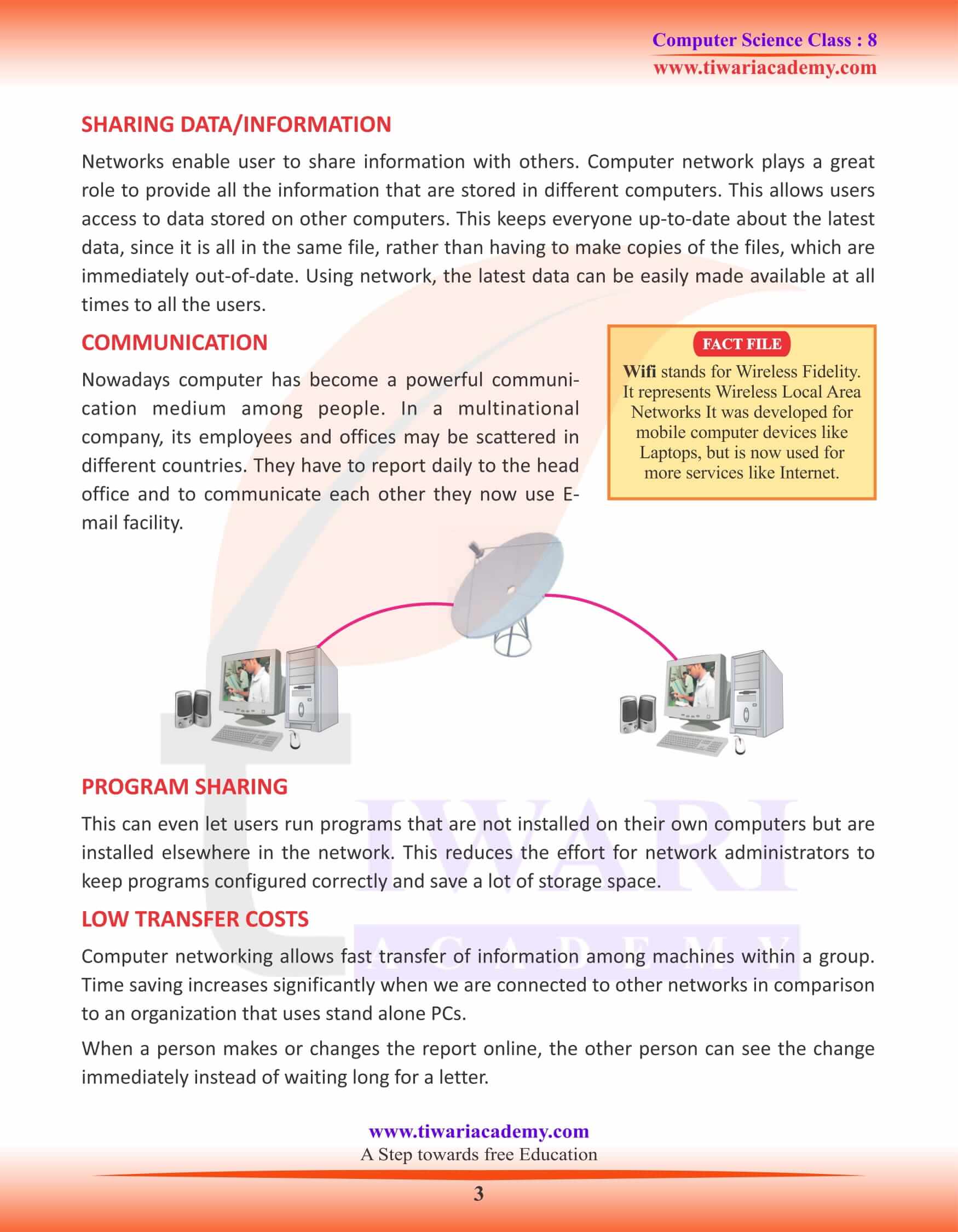 Class 8 Computer Science Chapter 4 Computer Networking