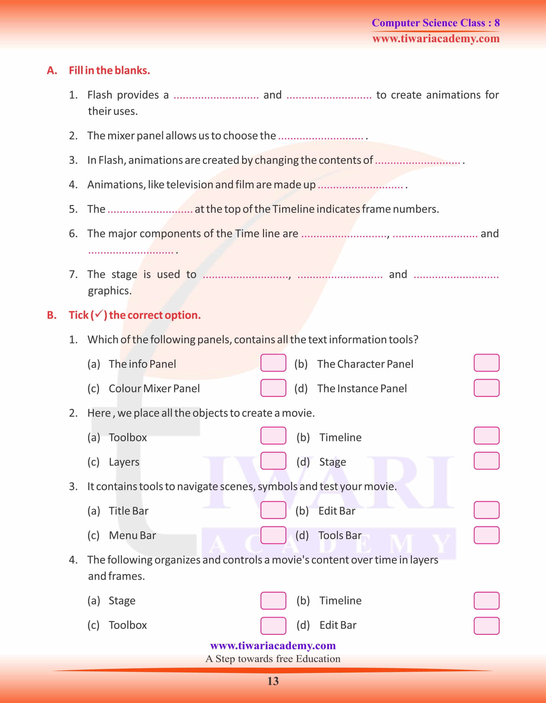 Class 8 Computer Science Chapter 5 Activity