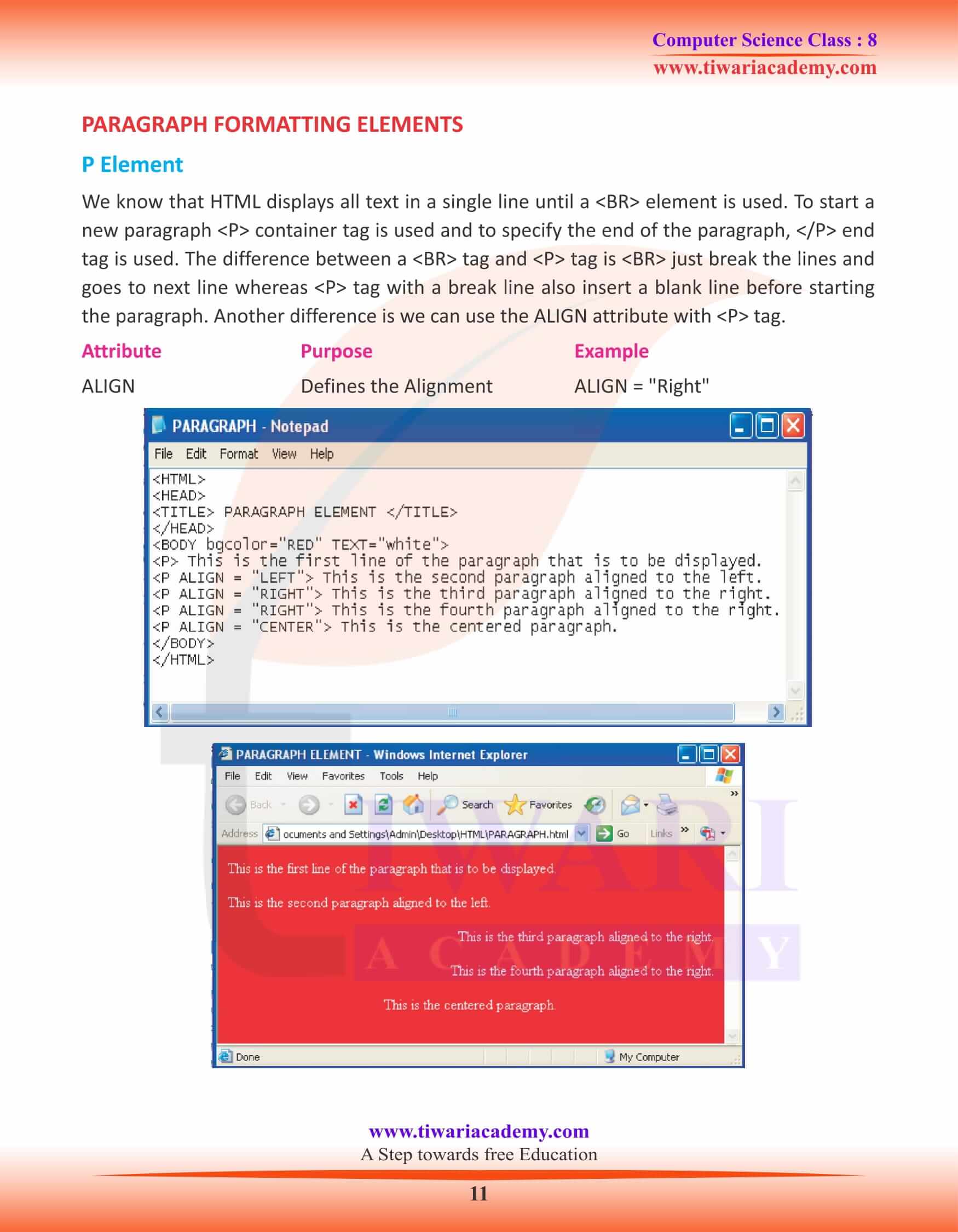 Class 8 Computer Science Chapter 6 in English Medium