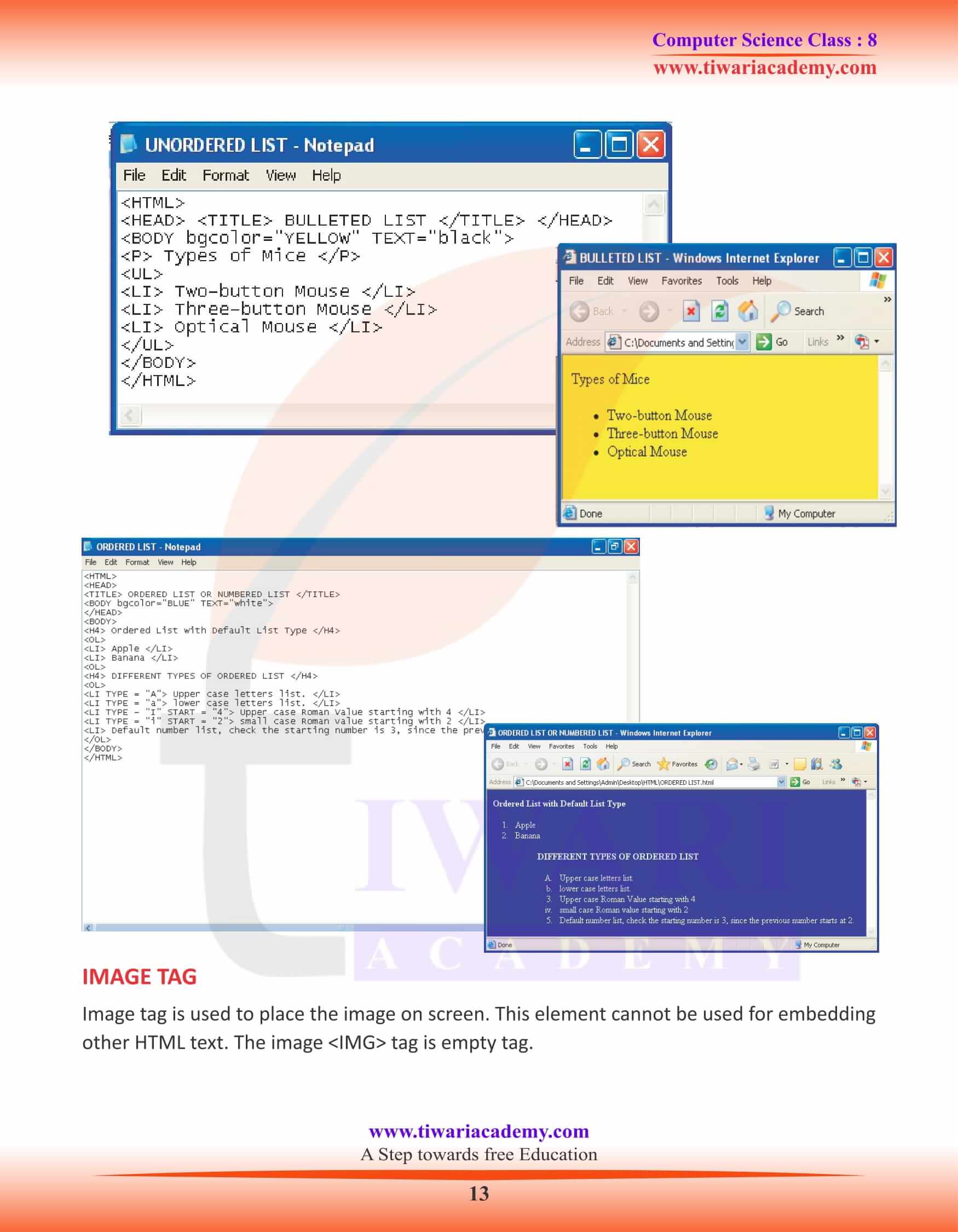 Class 8 Computer Science Chapter 6 Activity