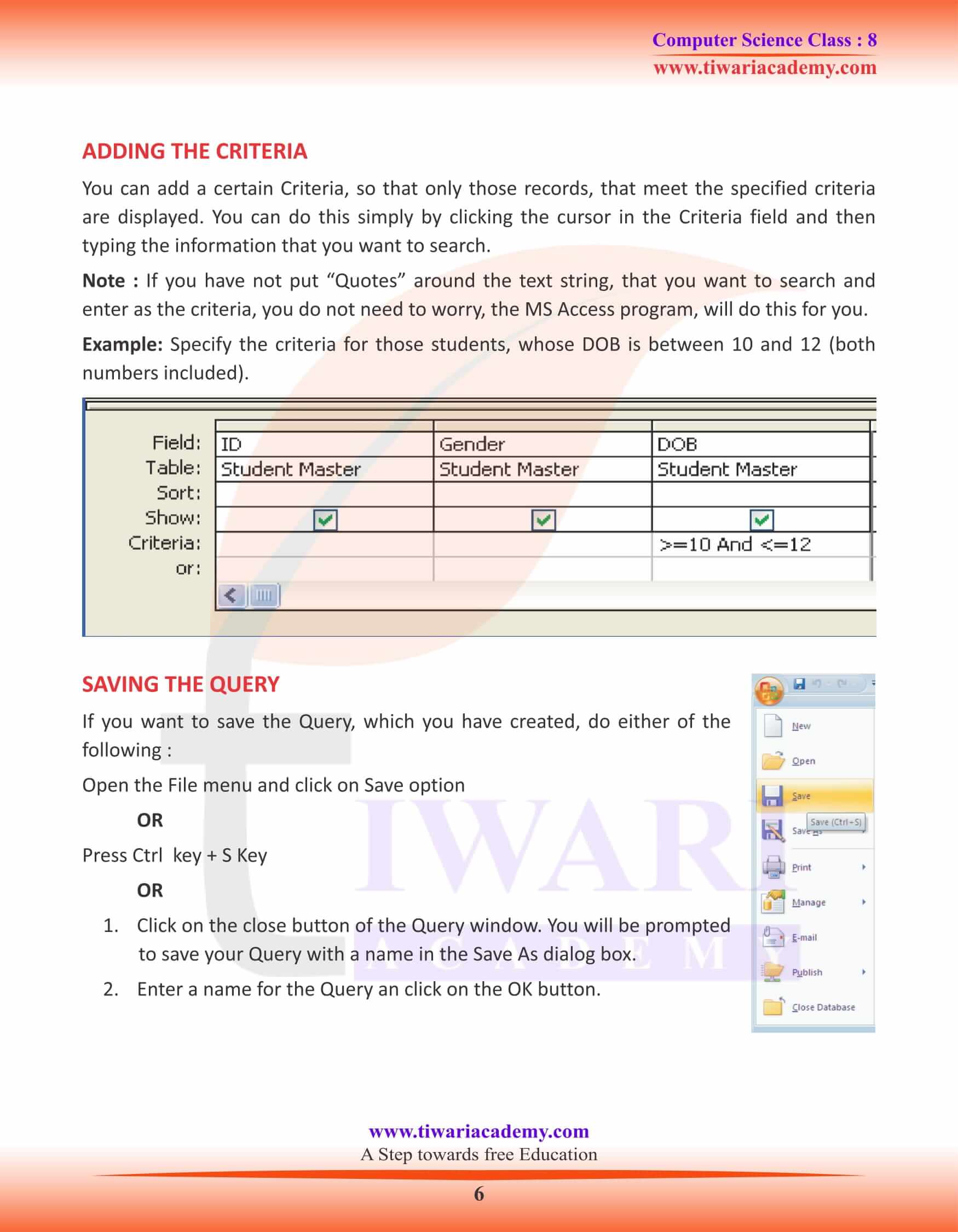 Class 8 Computer Science Chapter 7 Notes