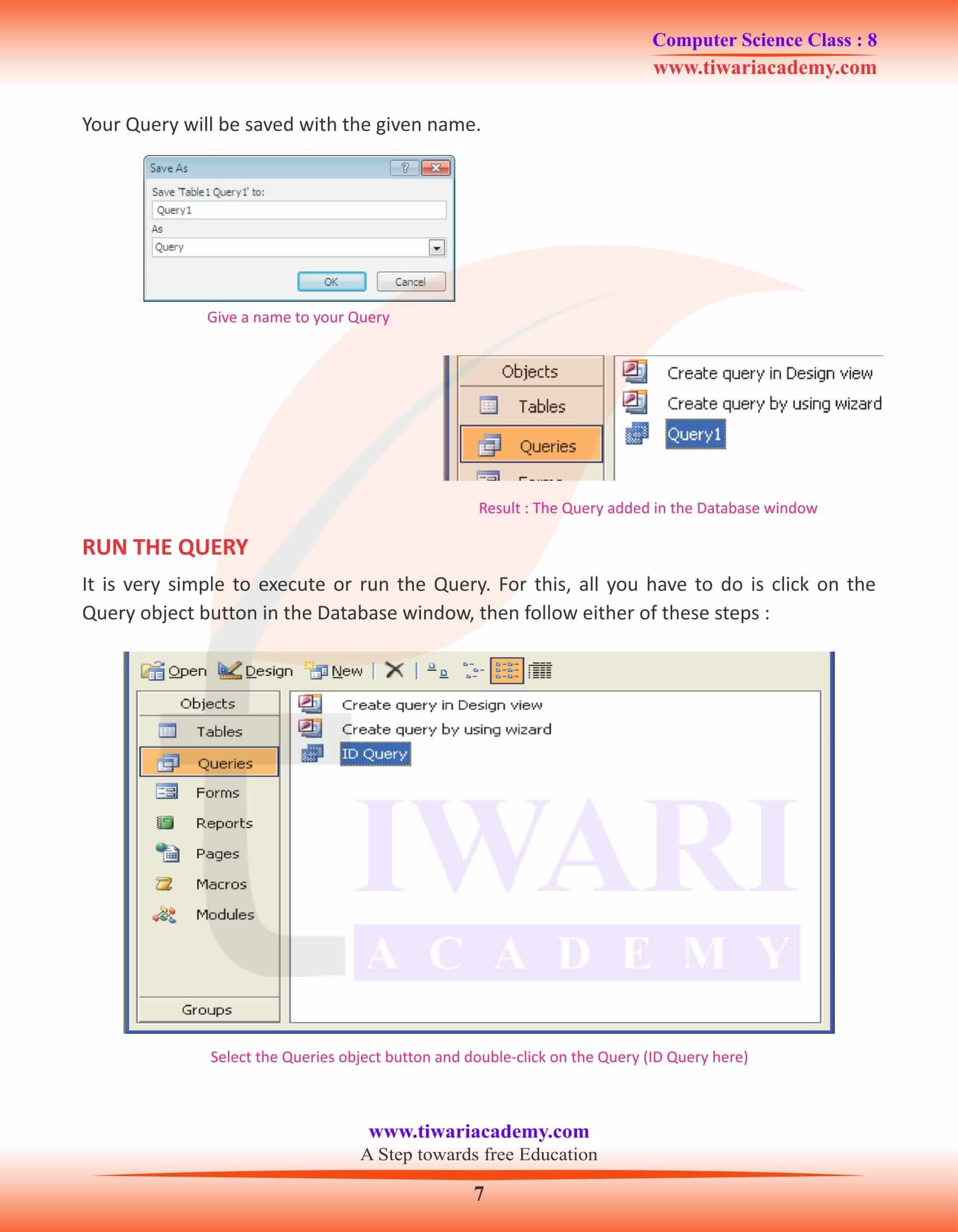 Class 8 Computer Science Chapter 7 Practice Material