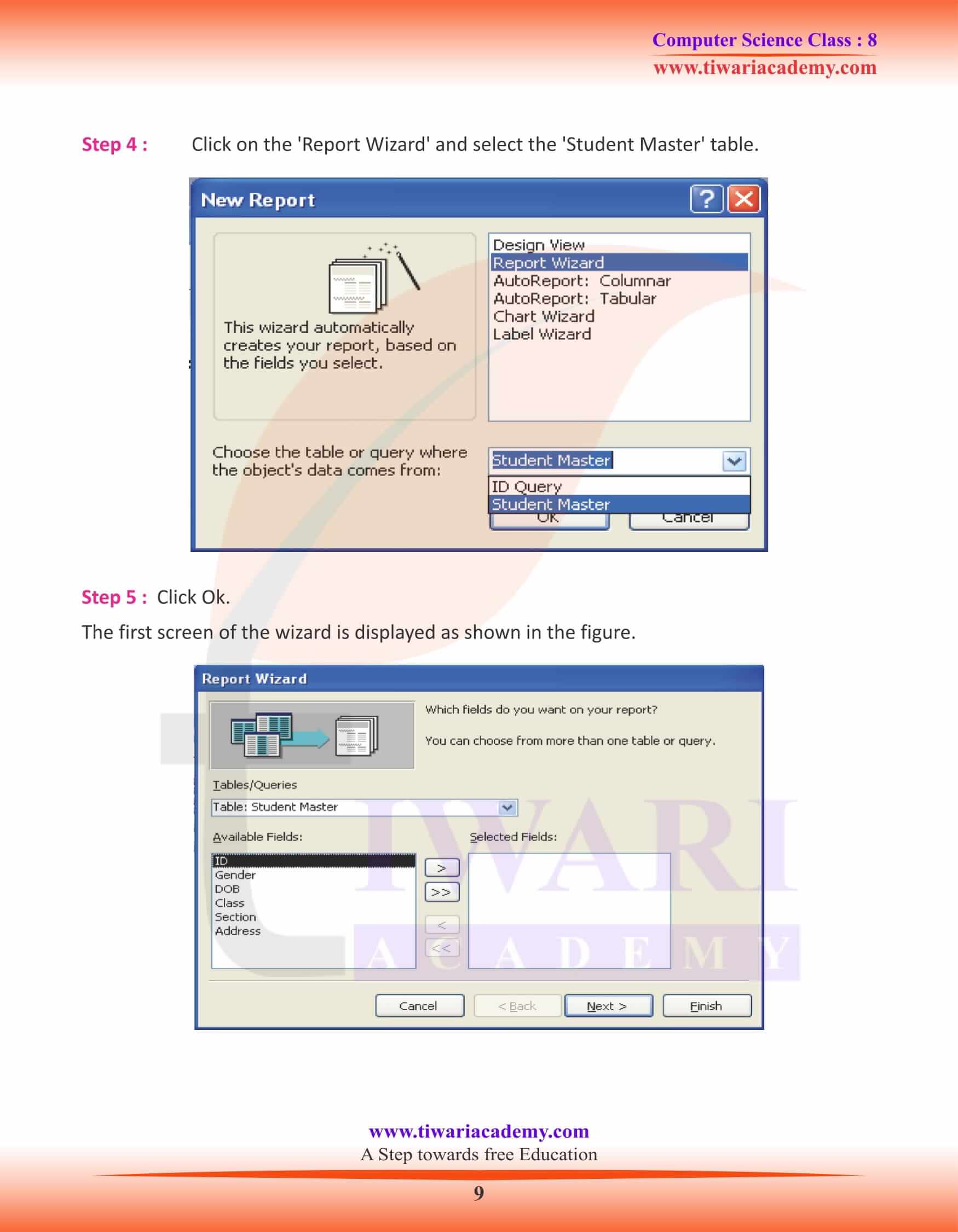 Class 8 Computer Science Chapter 7 Assignments