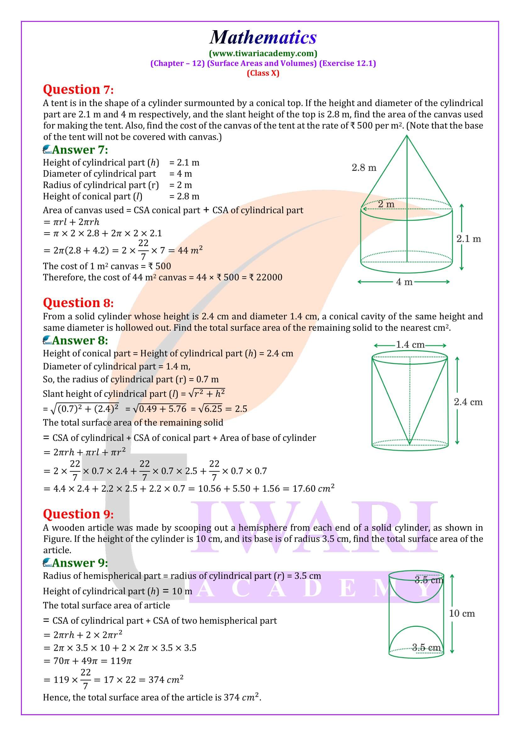 exercise 12.1 class 10 maths ncert solutions