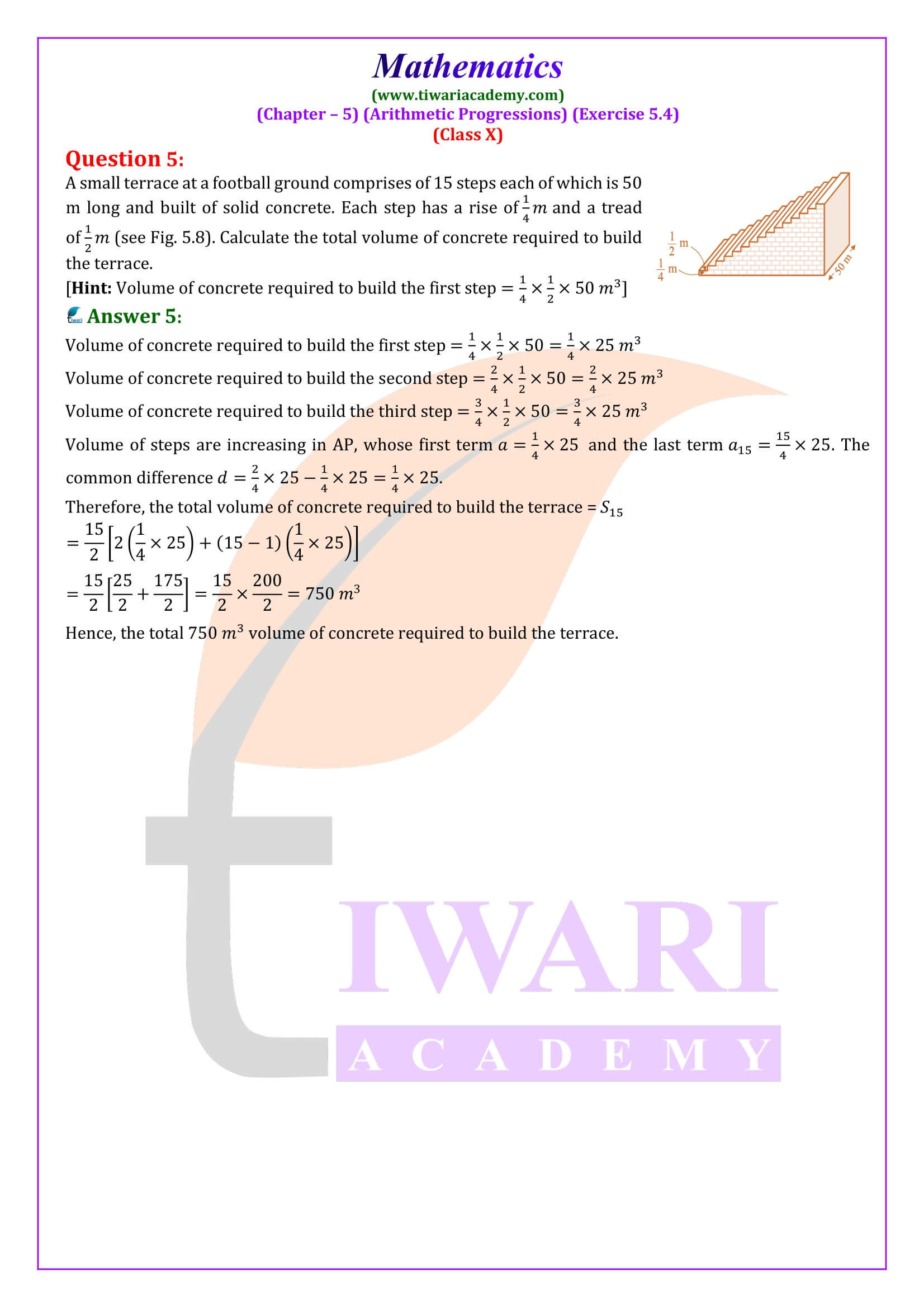 Class 10 Maths Exercise 5.4 NCERT Solutions updated