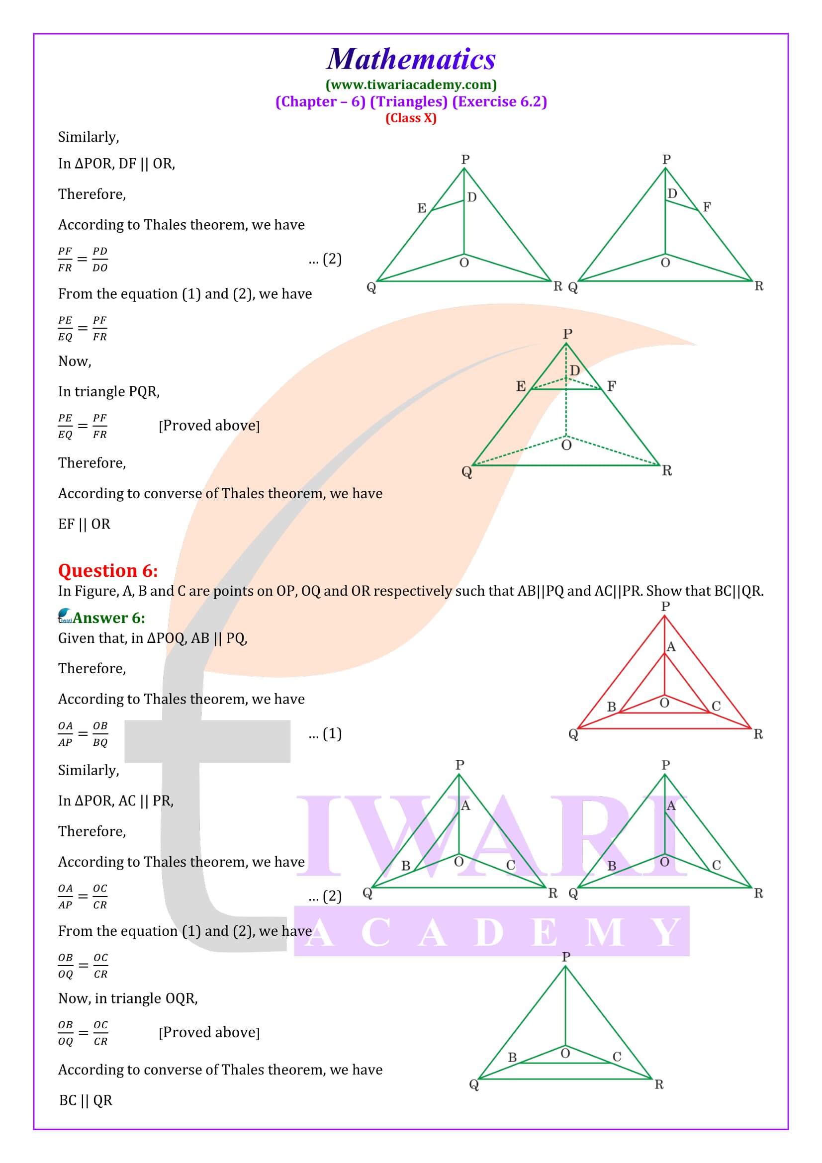 Class 10 Maths Exercise 6.2 NCERT Solutions updated for new session