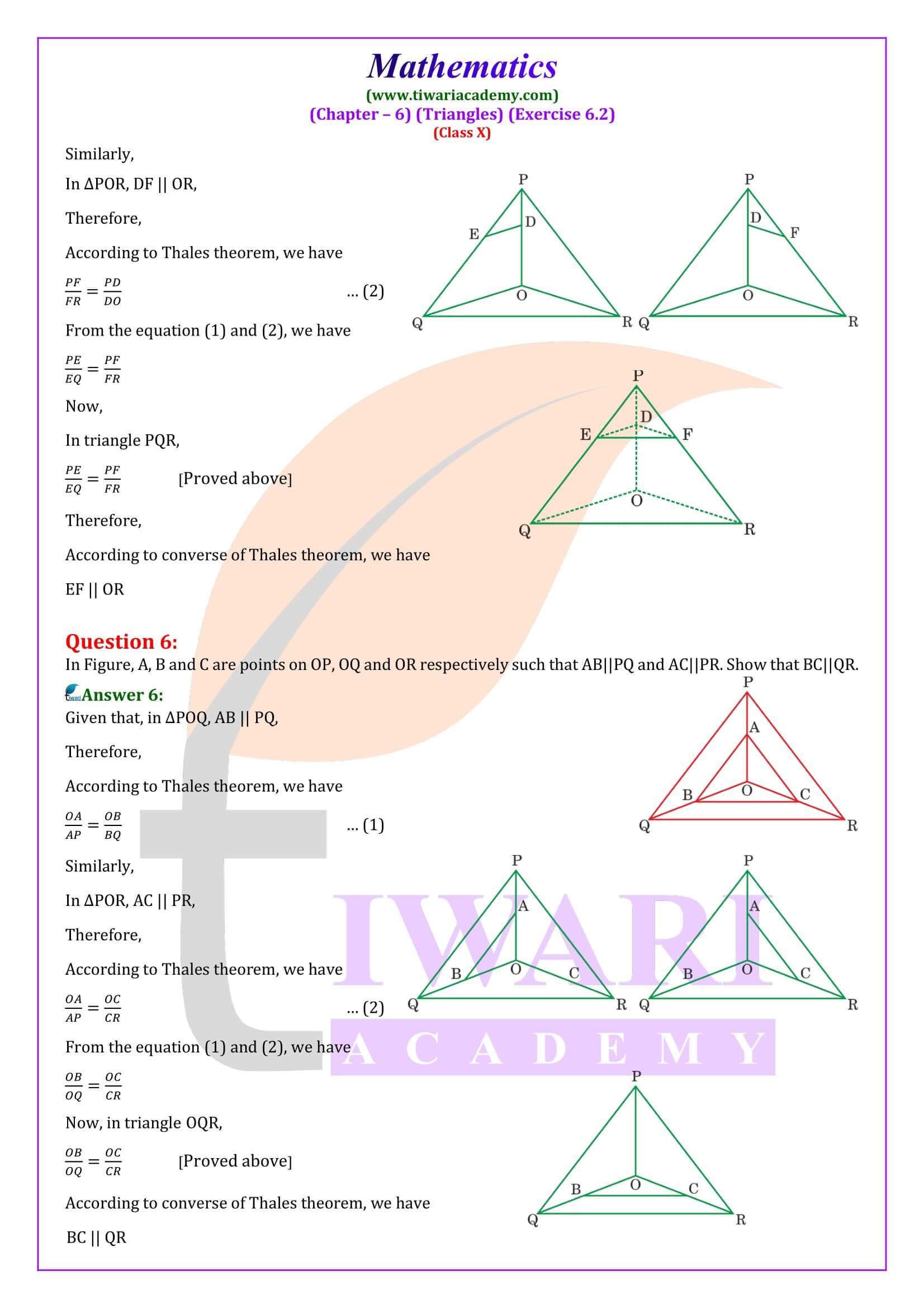 Class 10 Maths Exercise 6.2 NCERT Solutions updated for new session